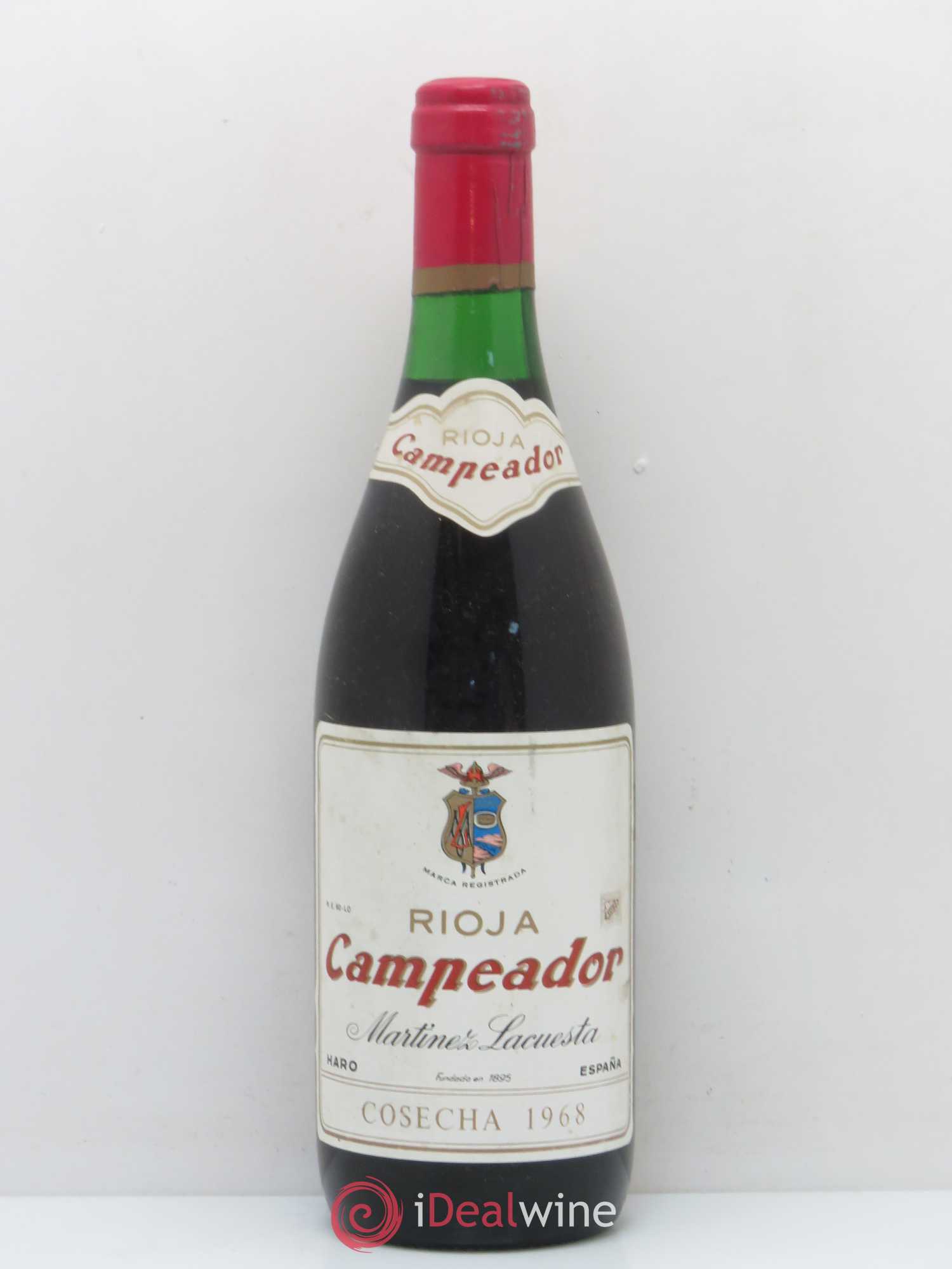 Rioja DOCA Crianza Bodegas Martinez Lacuesta Campeador 1968 - Lotto di 1 bottiglia - 0