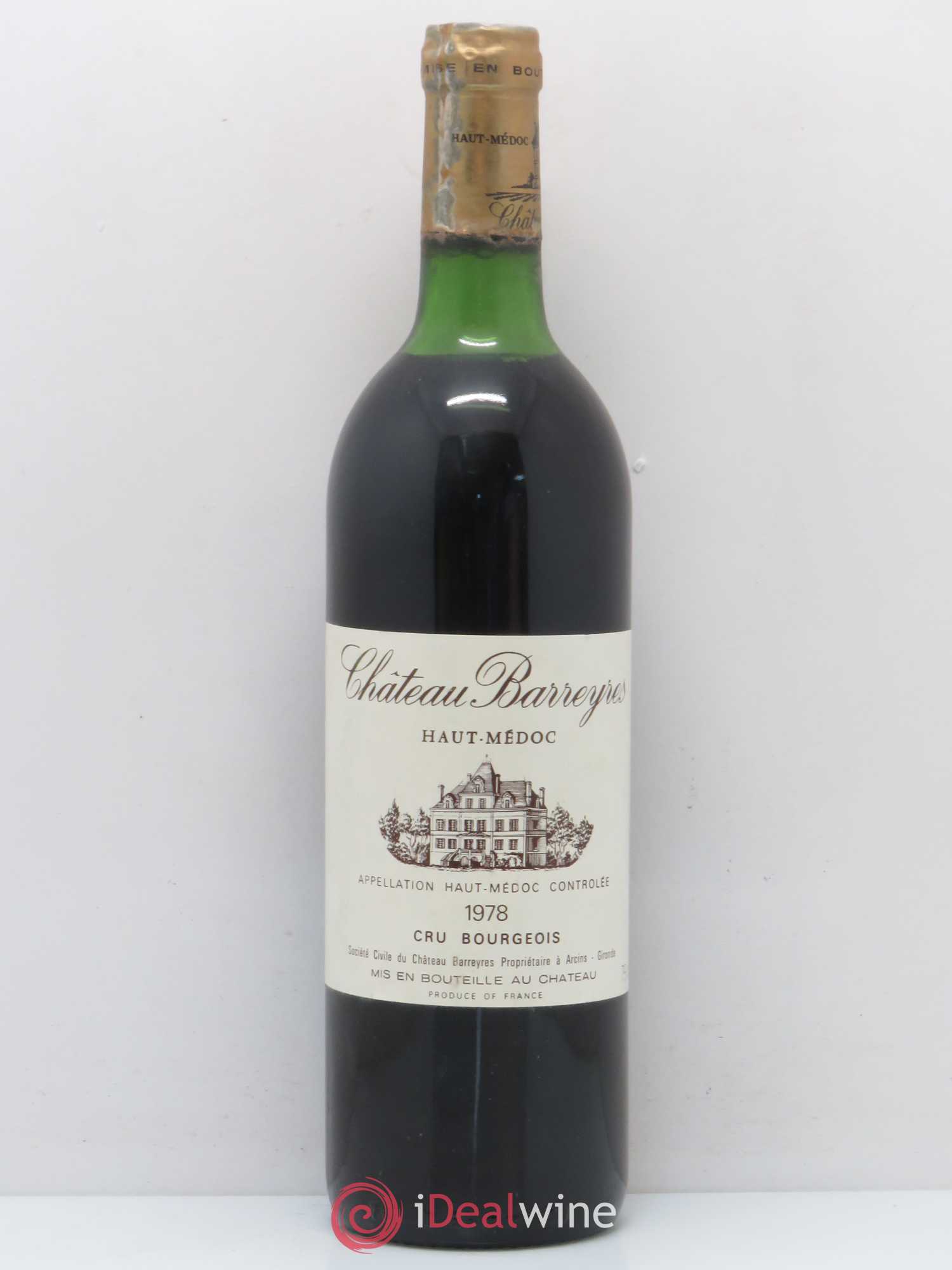 Château Barreyres Cru Bourgeois 1978 - Lot de 1 bouteille - 0