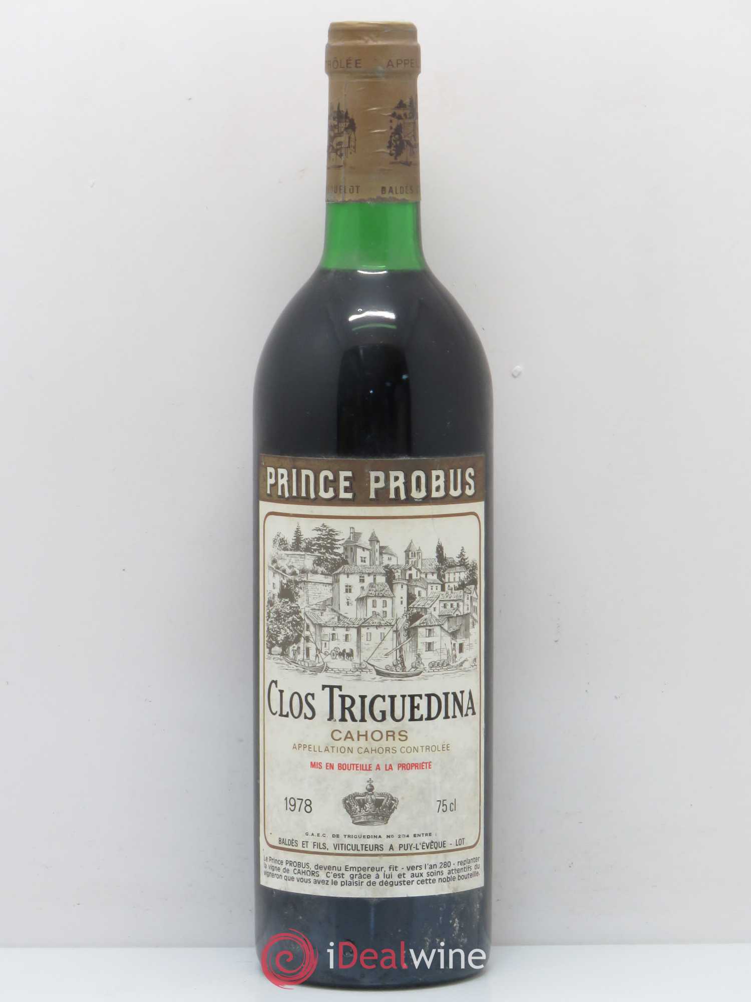 Cahors Clos Triguedina Probus Jean-Luc Baldès 1978 - Lot de 1 bouteille - 0