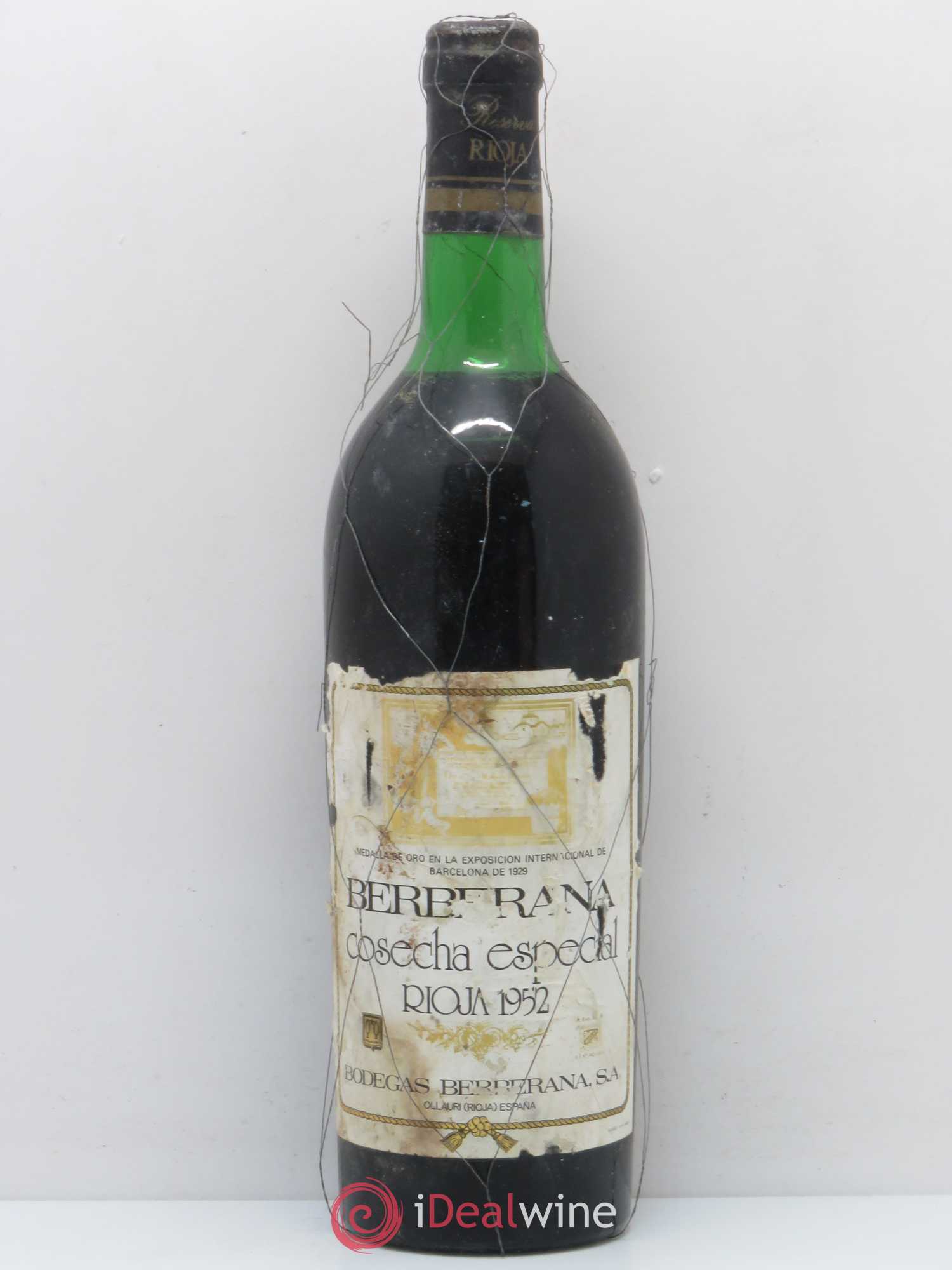 Rioja DOCA Berberana Cosecha Especial 1952 - Posten von 1 Flasche - 0