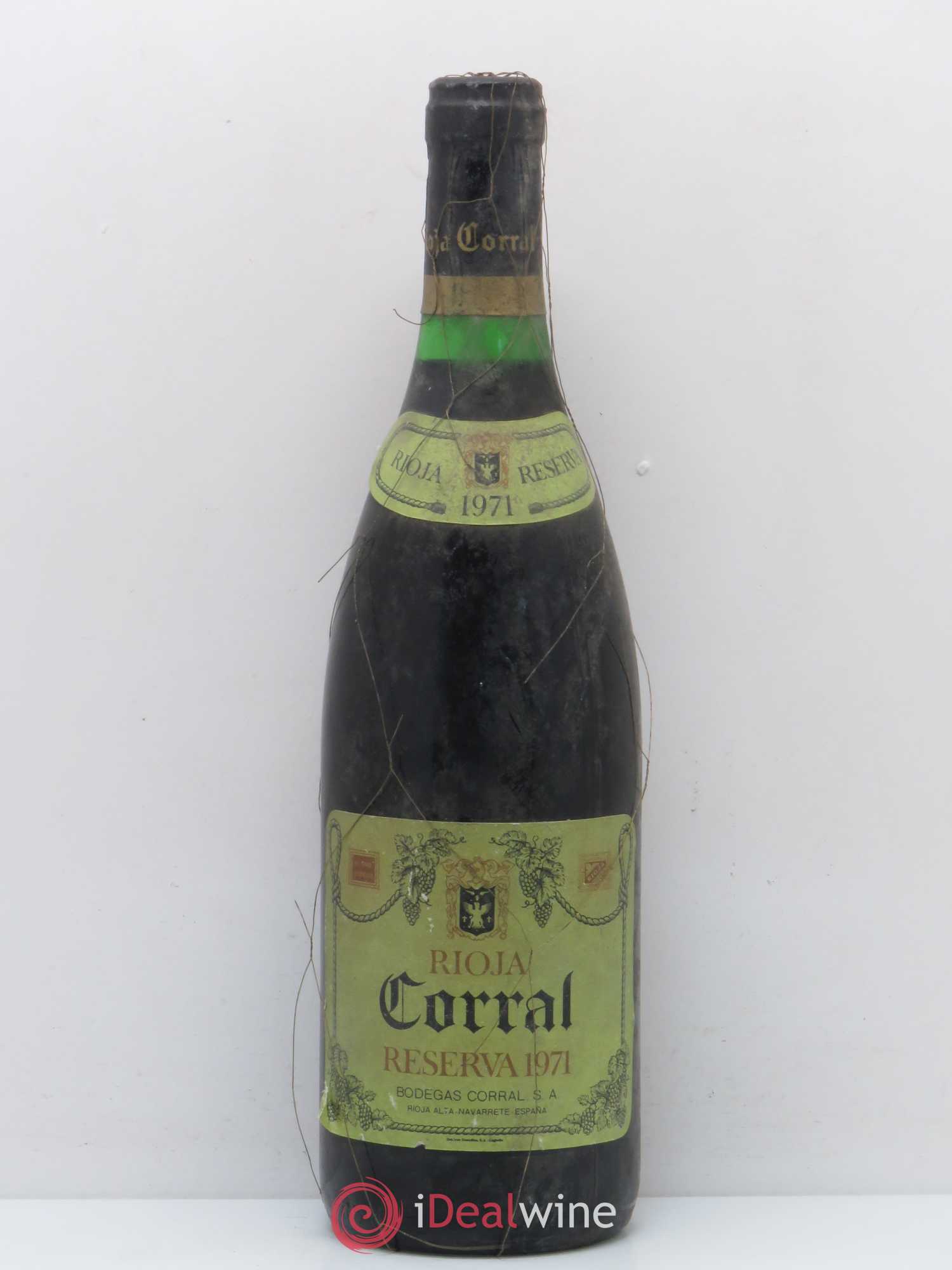 Rioja DOCA Corral Reserva 1971 - Lot de 1 bouteille - 0