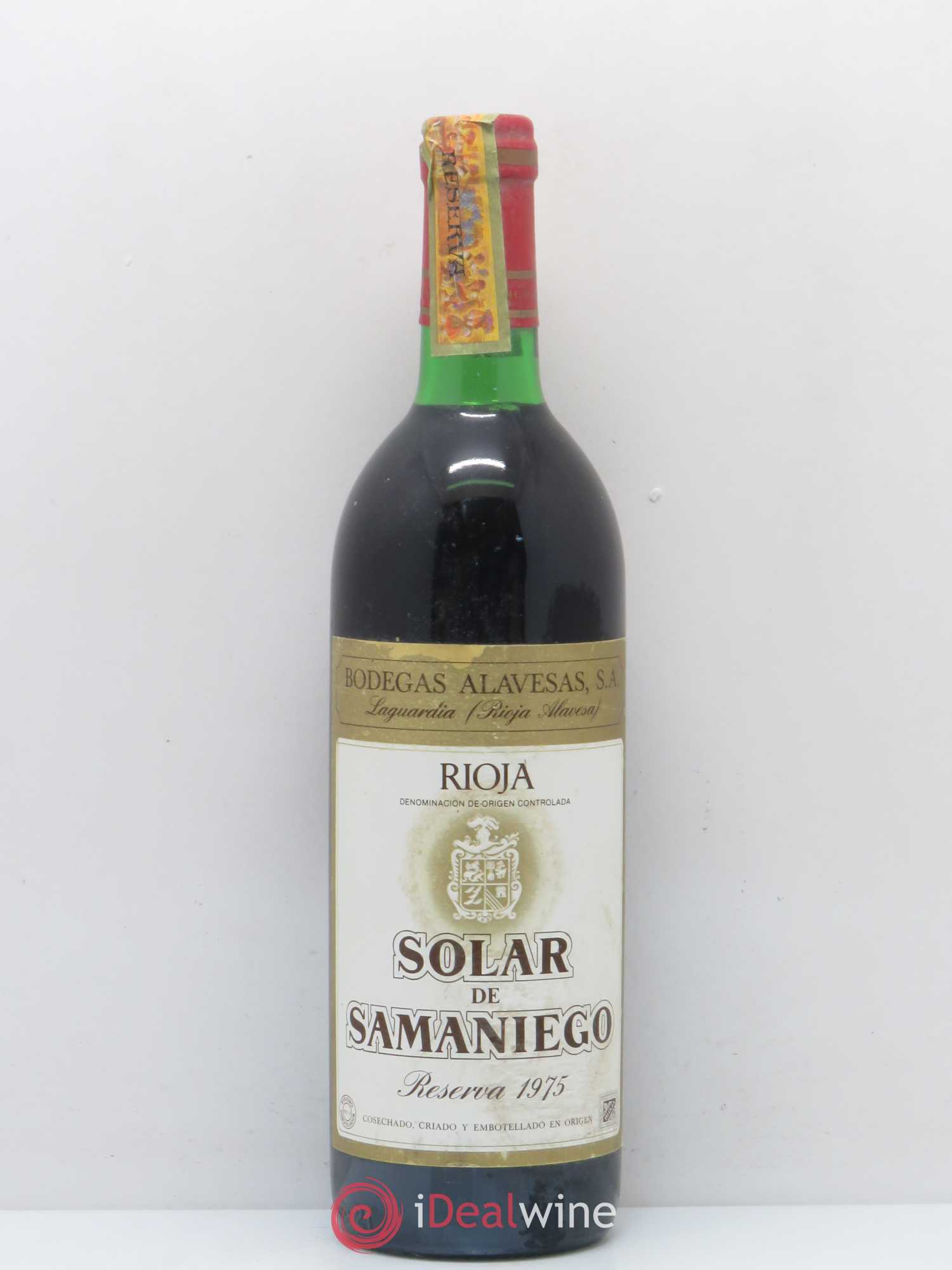 Rioja DOCA Bodegas Alavesas Solar De Samaniego Reserva 1975 - Lot de 1 bouteille - 0