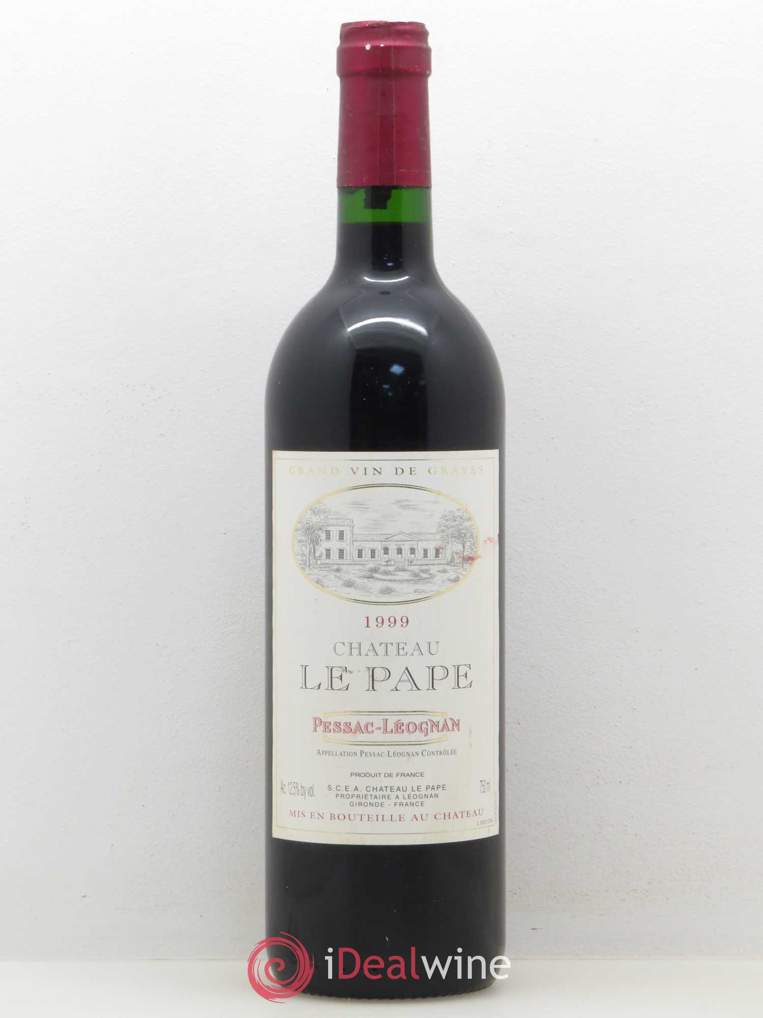 Pessac-Léognan Château Le Pape 1999 - Lot de 1 bouteille - 0