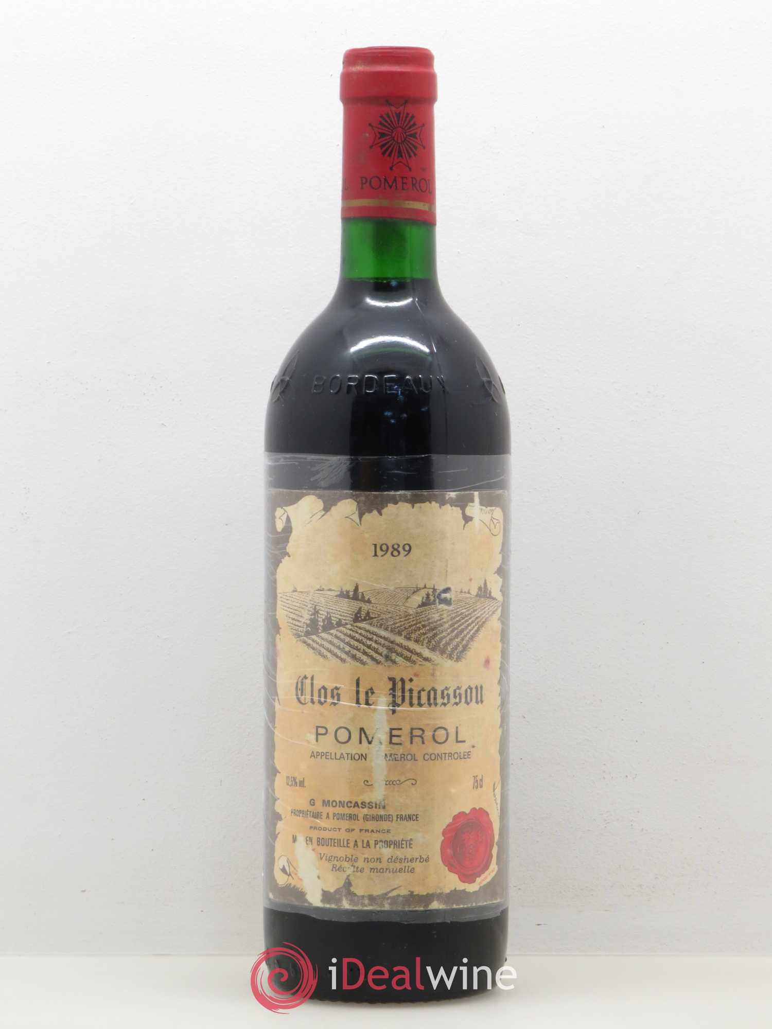 Pomerol Clos le Picassou 1989 - Posten von 1 Flasche - 0
