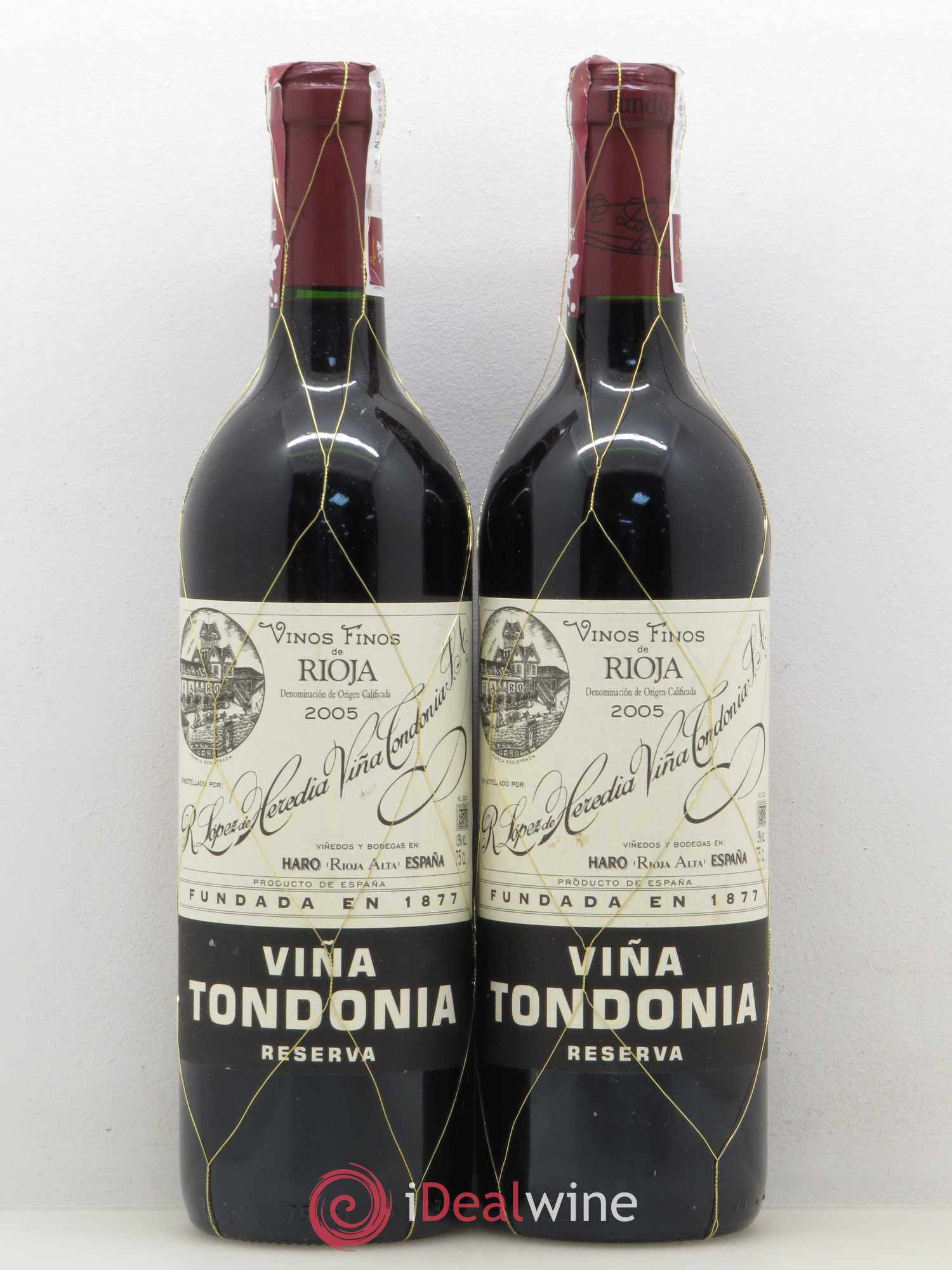 Rioja DOCA Reserva Vina Tondonia R. Lopez de Heredia 2005 - Lot de 2 bouteilles - 0