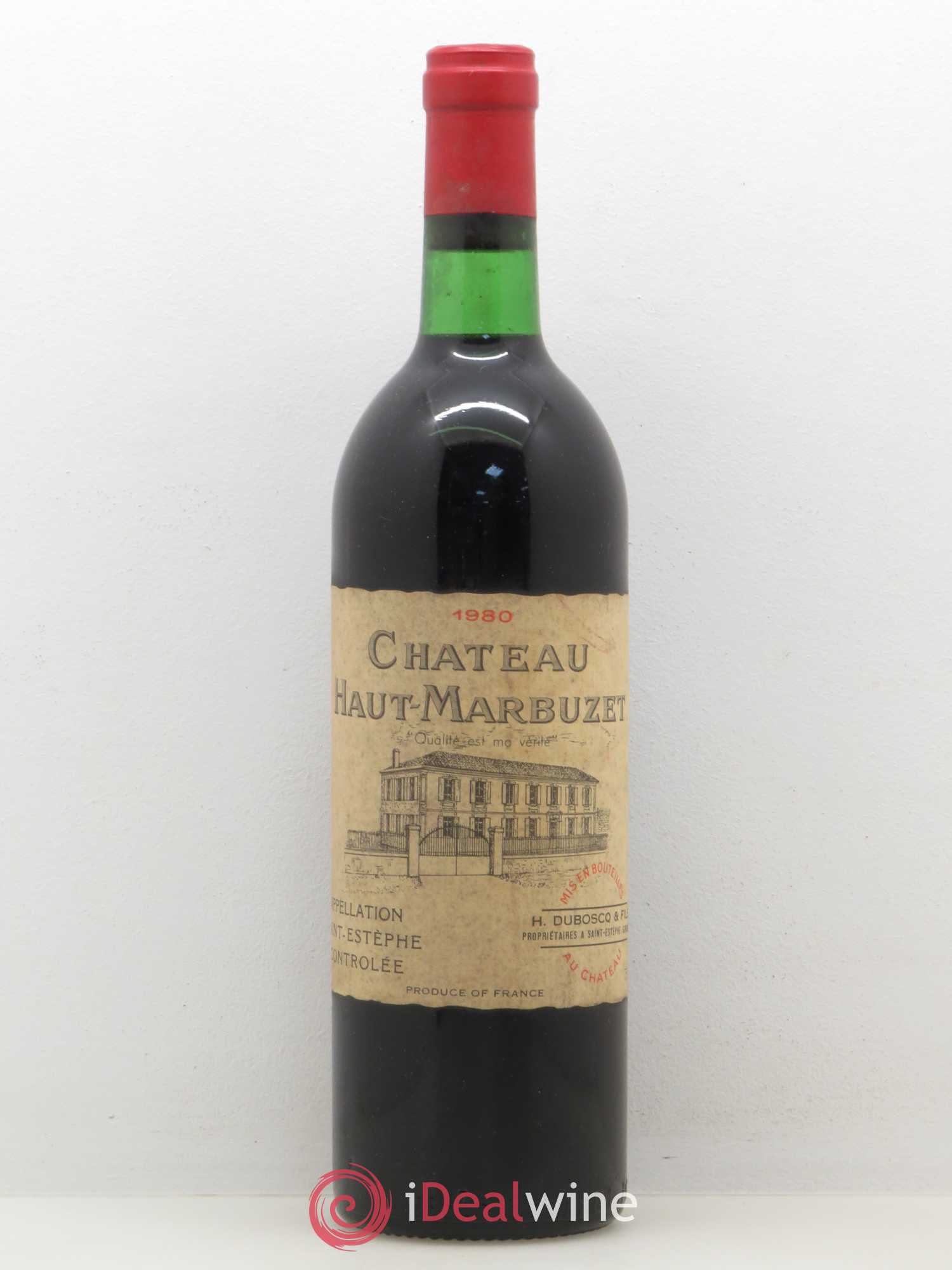 Château Haut Marbuzet 1980 - Lot de 1 bouteille - 0