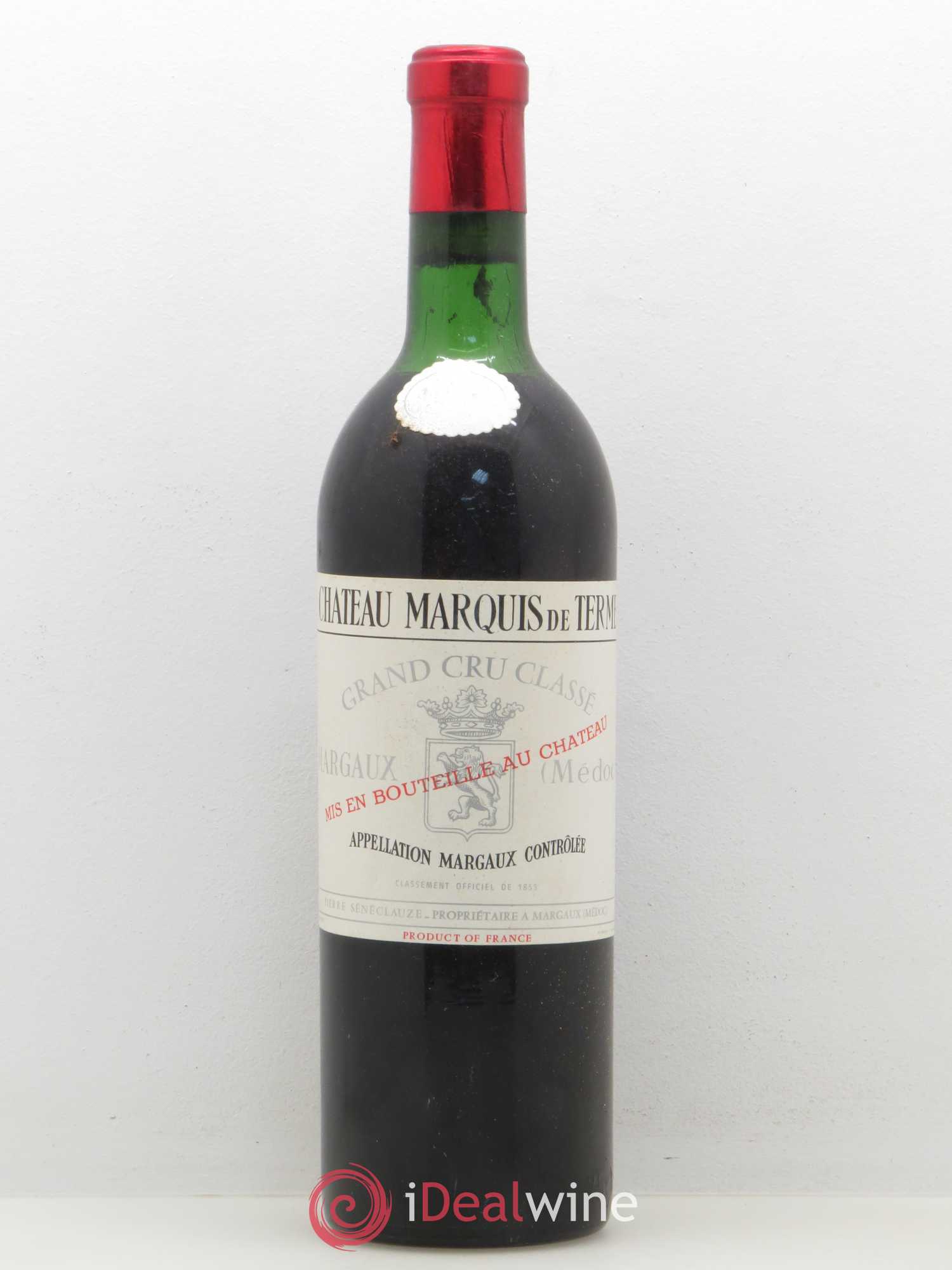 Château Marquis de Terme 4ème Grand Cru Classé 1967 - Lot de 1 bouteille - 0