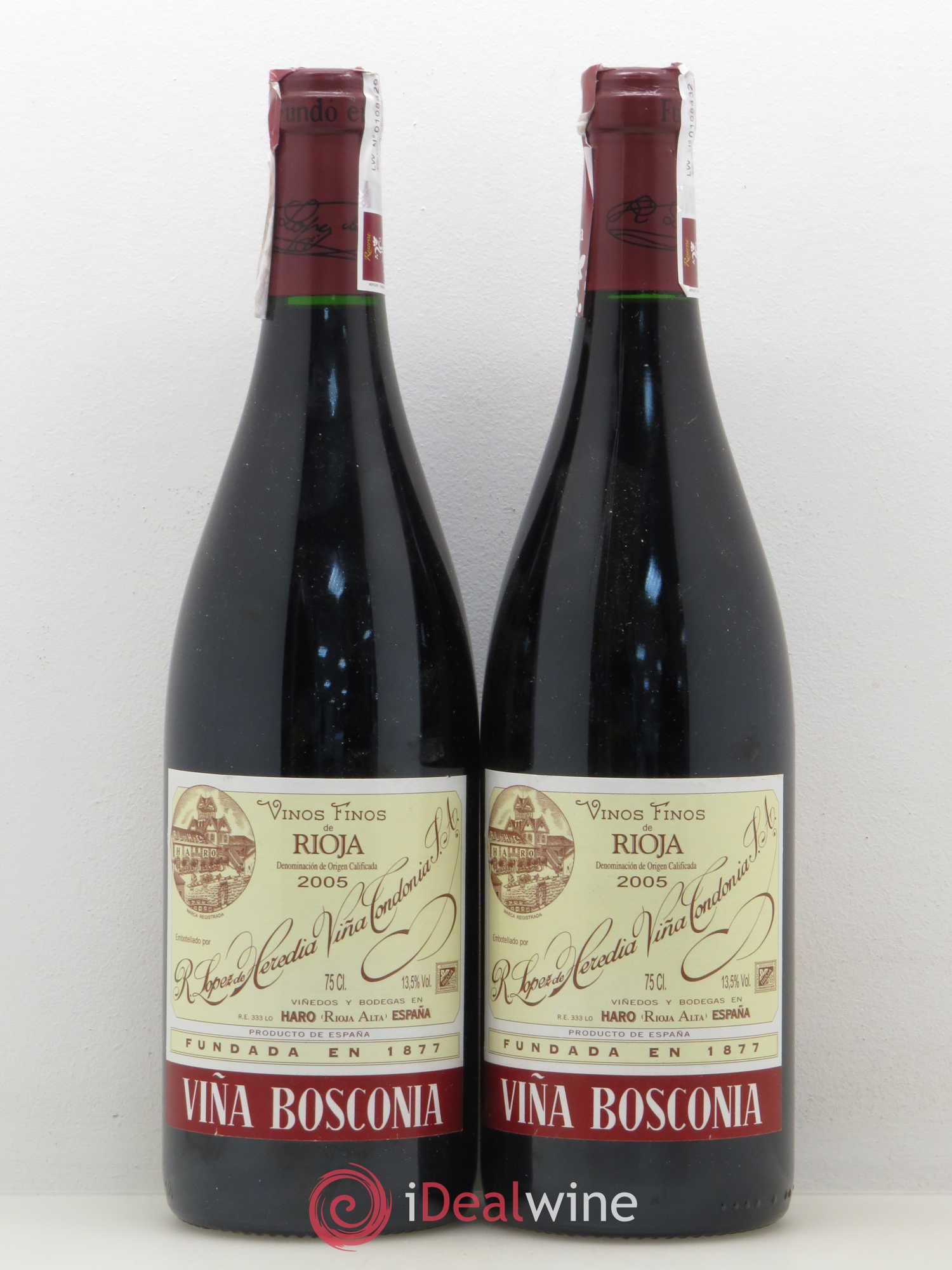 Rioja DOCA Vina Bosconia Reserva Lopez de Heredia 2005 - Lotto di 2 bottiglie - 0