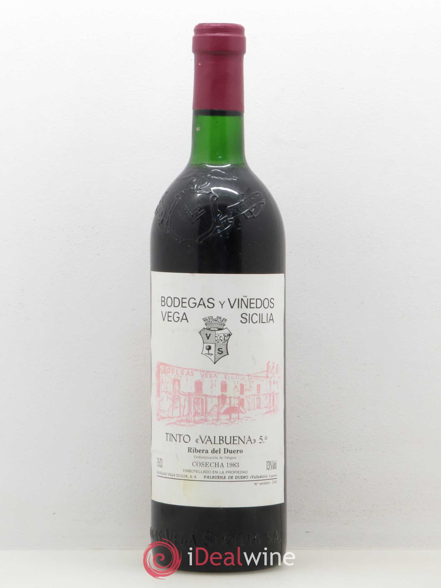 Ribera Del Duero DO Vega Sicilia Valbuena 5 ano Famille Alvarez 1983 - Lot de 1 bouteille - 0