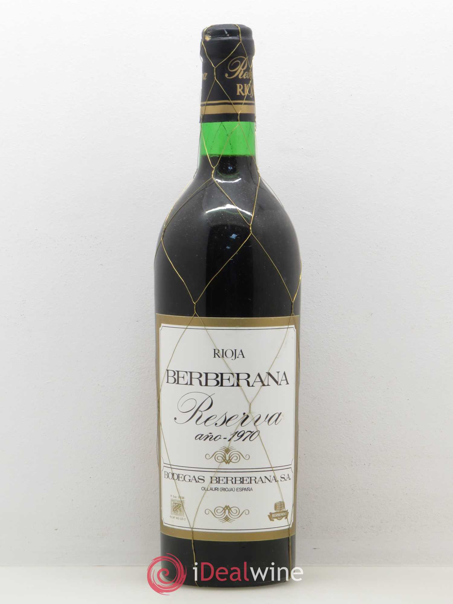 Rioja DOCA Reserva Berberana 1970 - Posten von 1 Flasche - 0