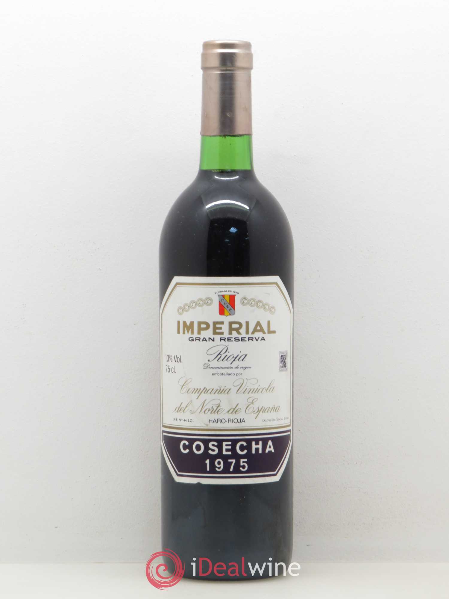 Rioja DOCG Imperial Gran Reserva Compania Vinicola del Norte de Espana 1975 - Lot de 1 bouteille - 0