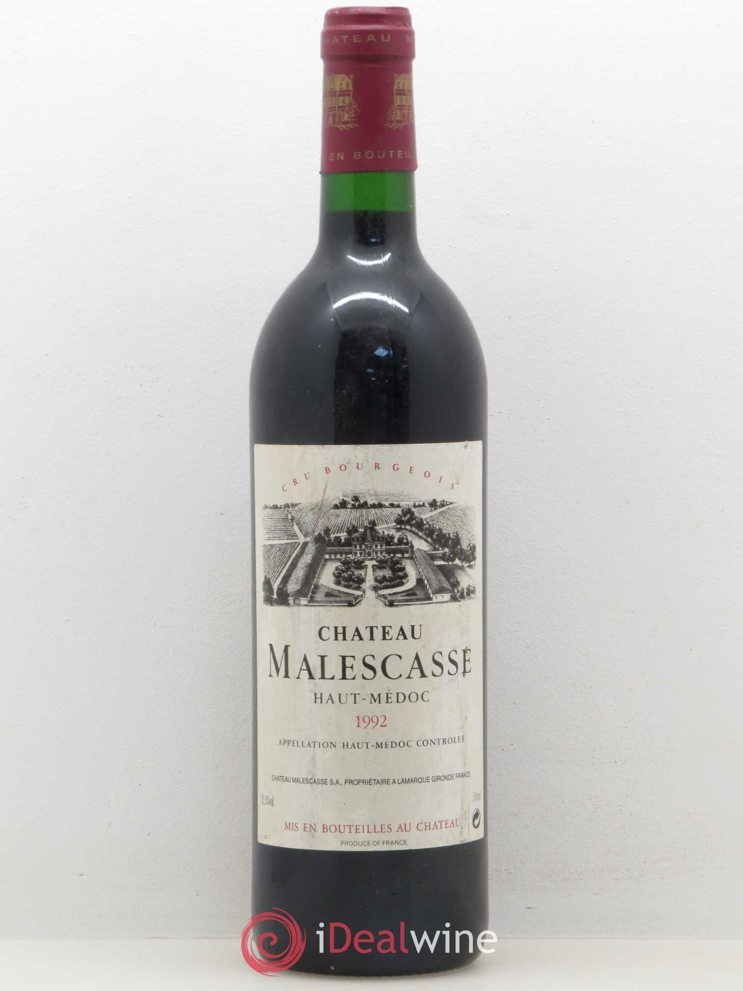 Château Malescasse Cru Bourgeois Exceptionnel 1992 - Lot de 1 bouteille - 0