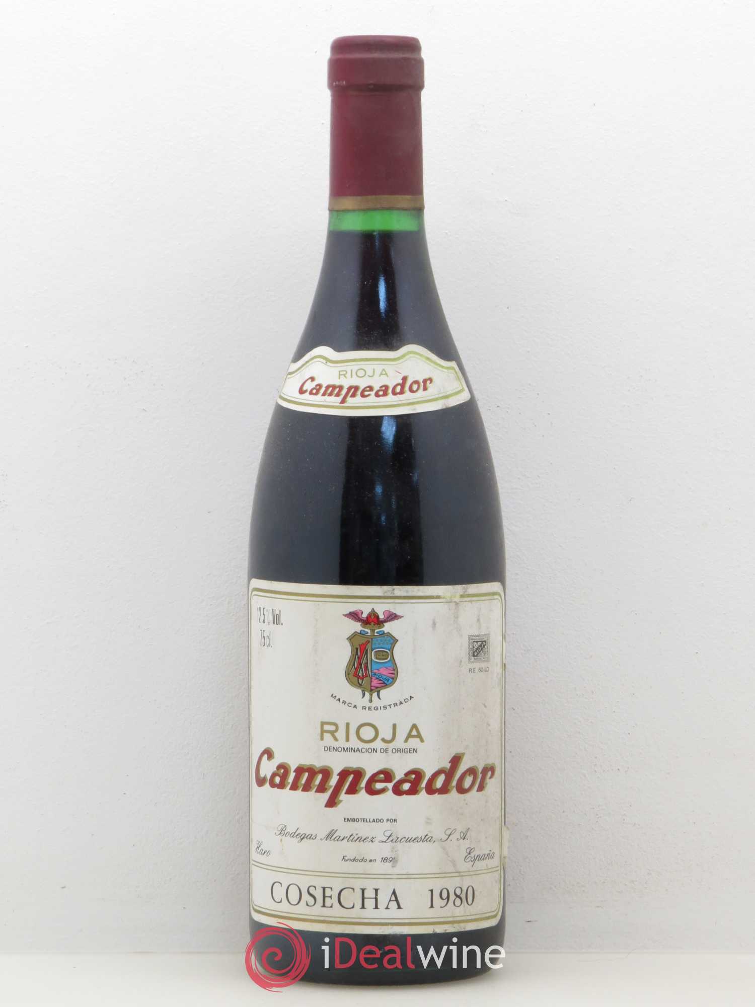 Rioja DOCA Martínez Lacuesta Campeador Reserva 1980 - Lotto di 1 bottiglia - 0