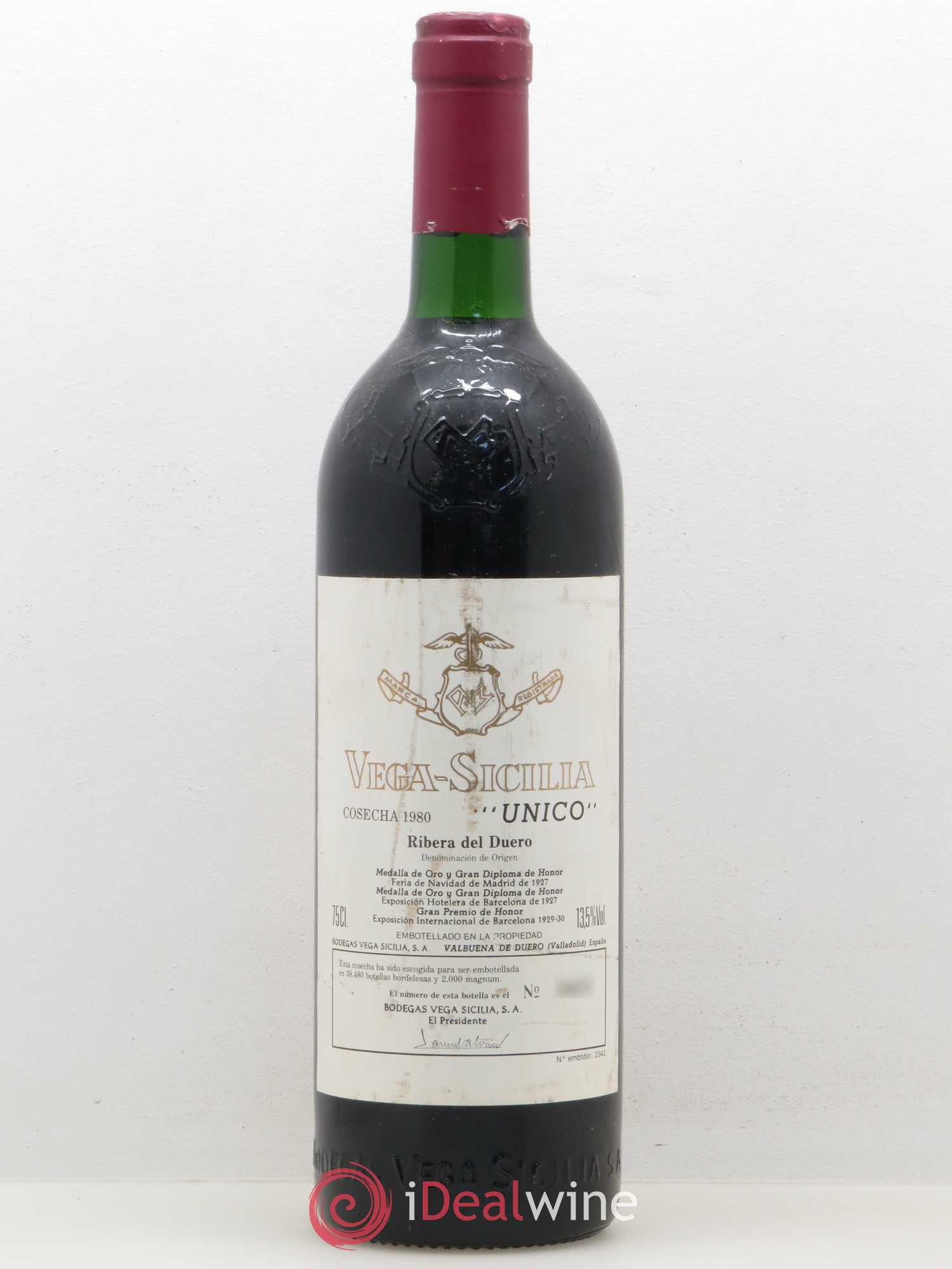 Ribera Del Duero DO Vega Sicilia Unico Famille Alvarez 1980 - Lot de 1 bouteille - 0