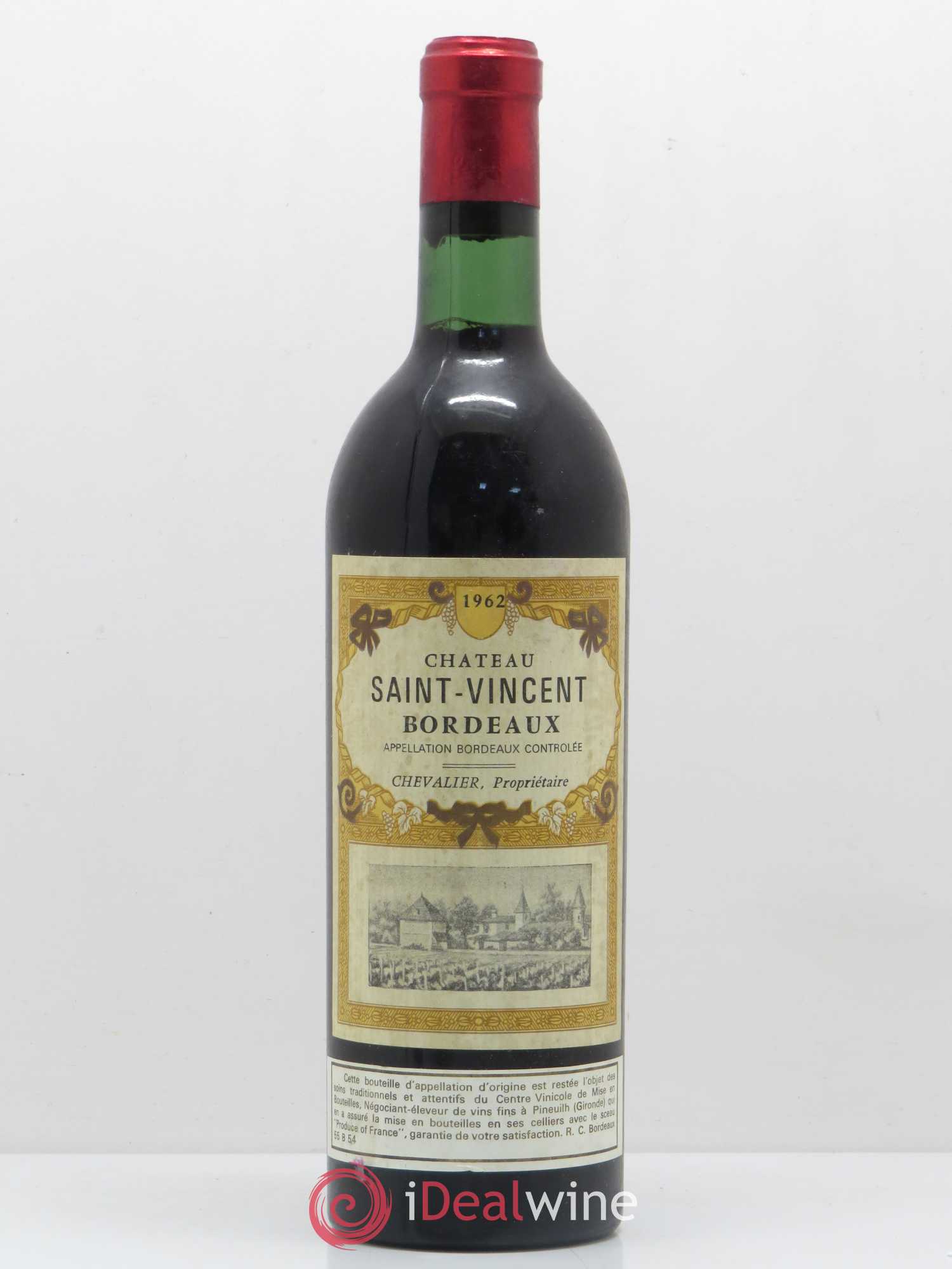 Bordeaux Château Saint Vincent 1962 - Lot de 1 bouteille - 0
