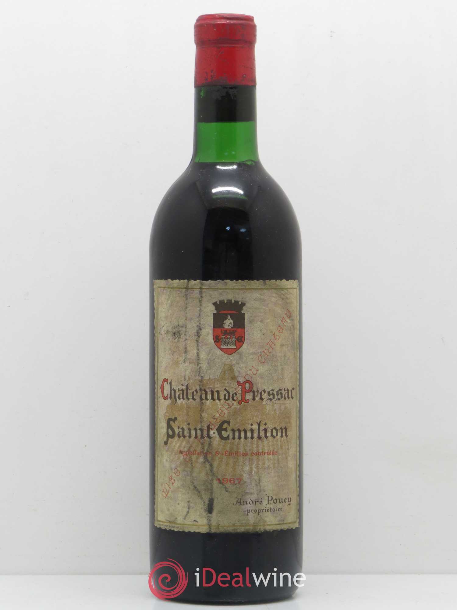 Château de Pressac Grand Cru Classé 1967 - Lot de 1 bouteille - 0
