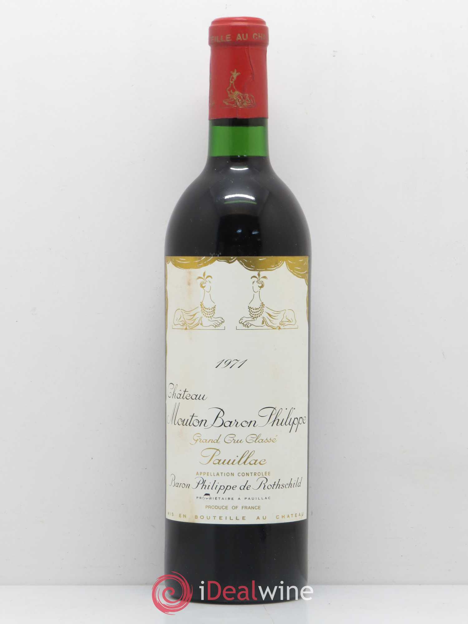 Château d' Armailhac - Mouton Baron(ne) Philippe 5ème Grand Cru Classé 1971 - Lot de 1 bouteille - 0