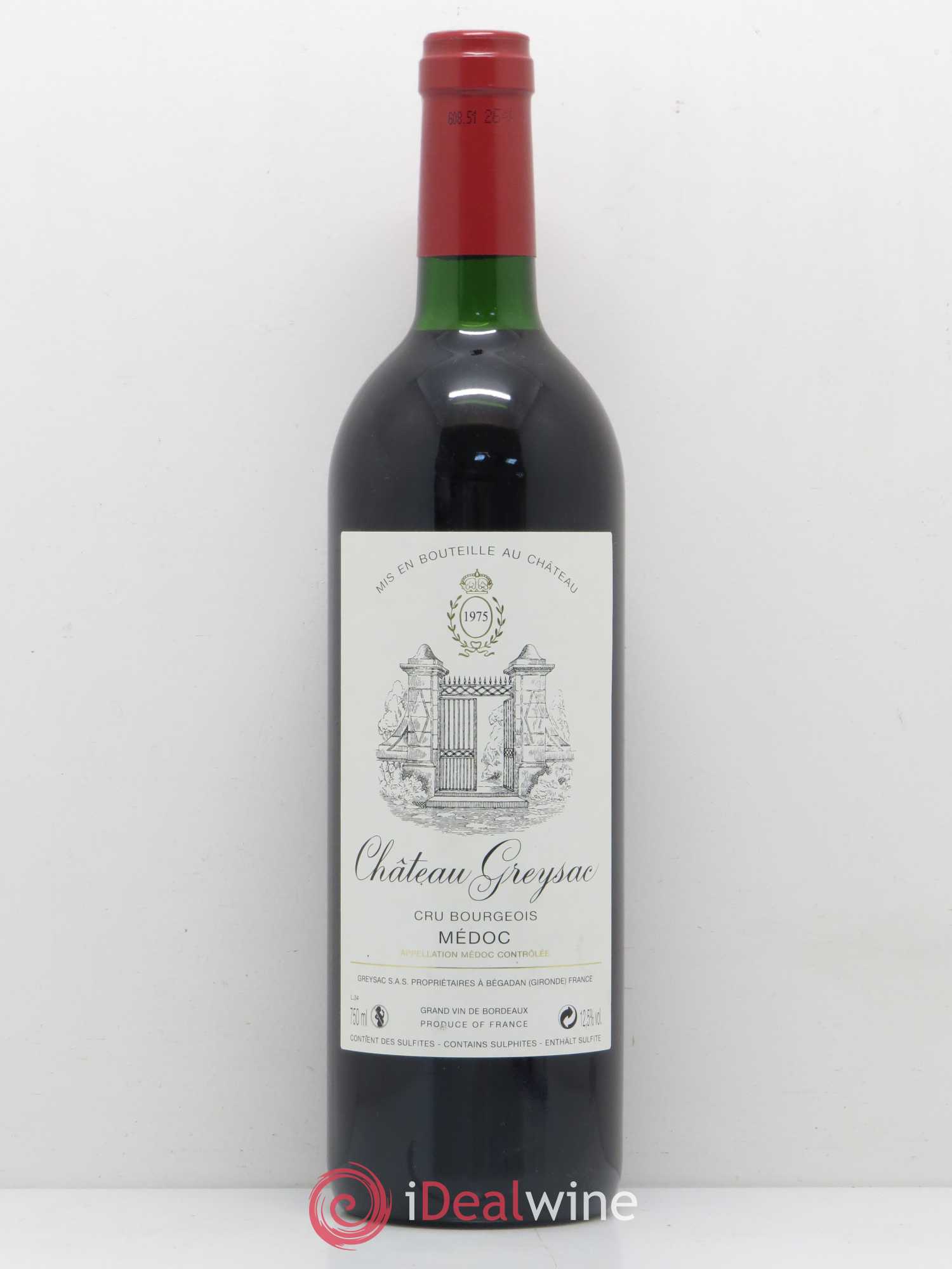 Château Greysac Cru Bourgeois 1975 - Lot de 1 bouteille - 0