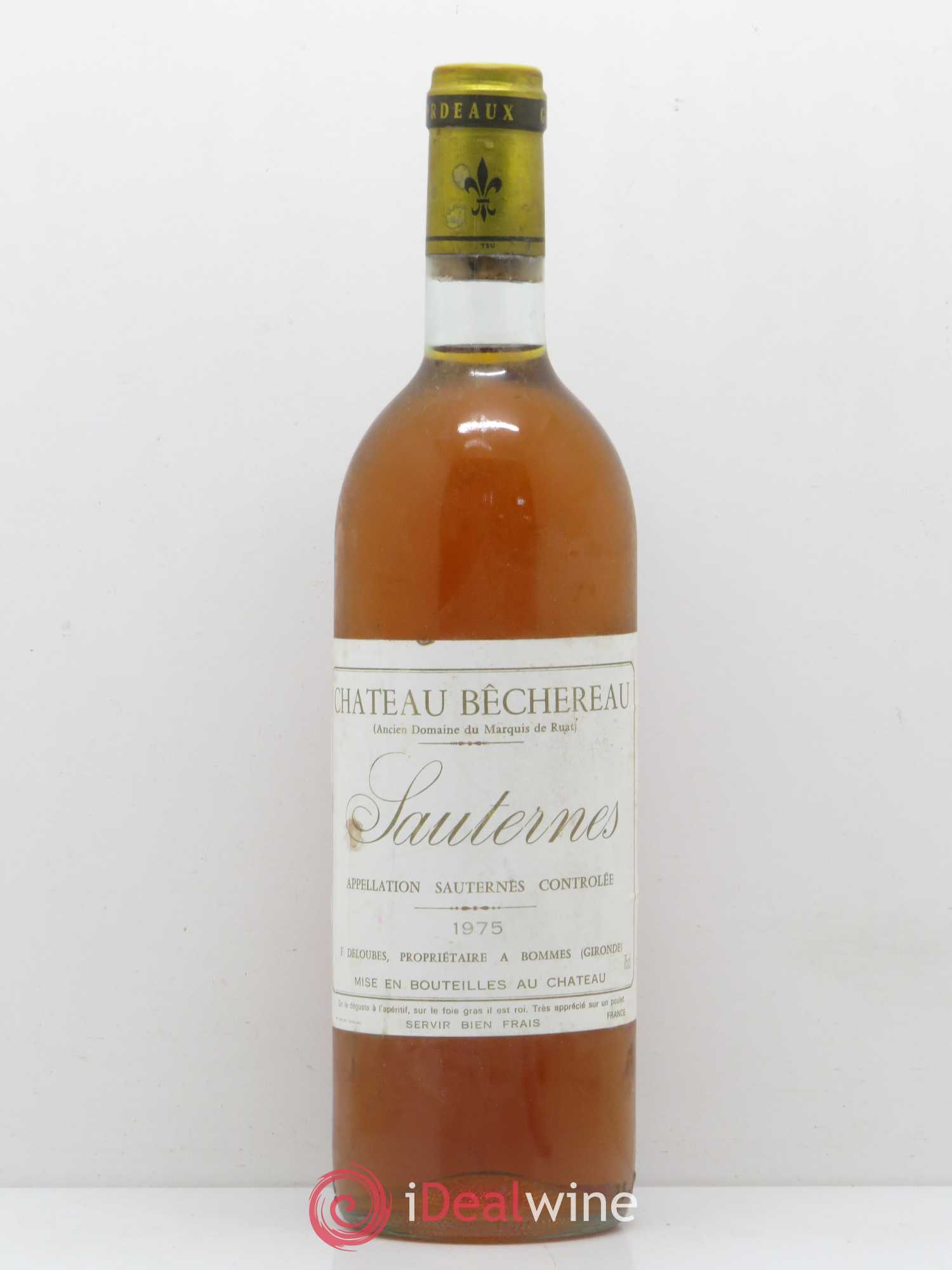 Sauternes Château Bechereau 1975 - Posten von 1 Flasche - 0