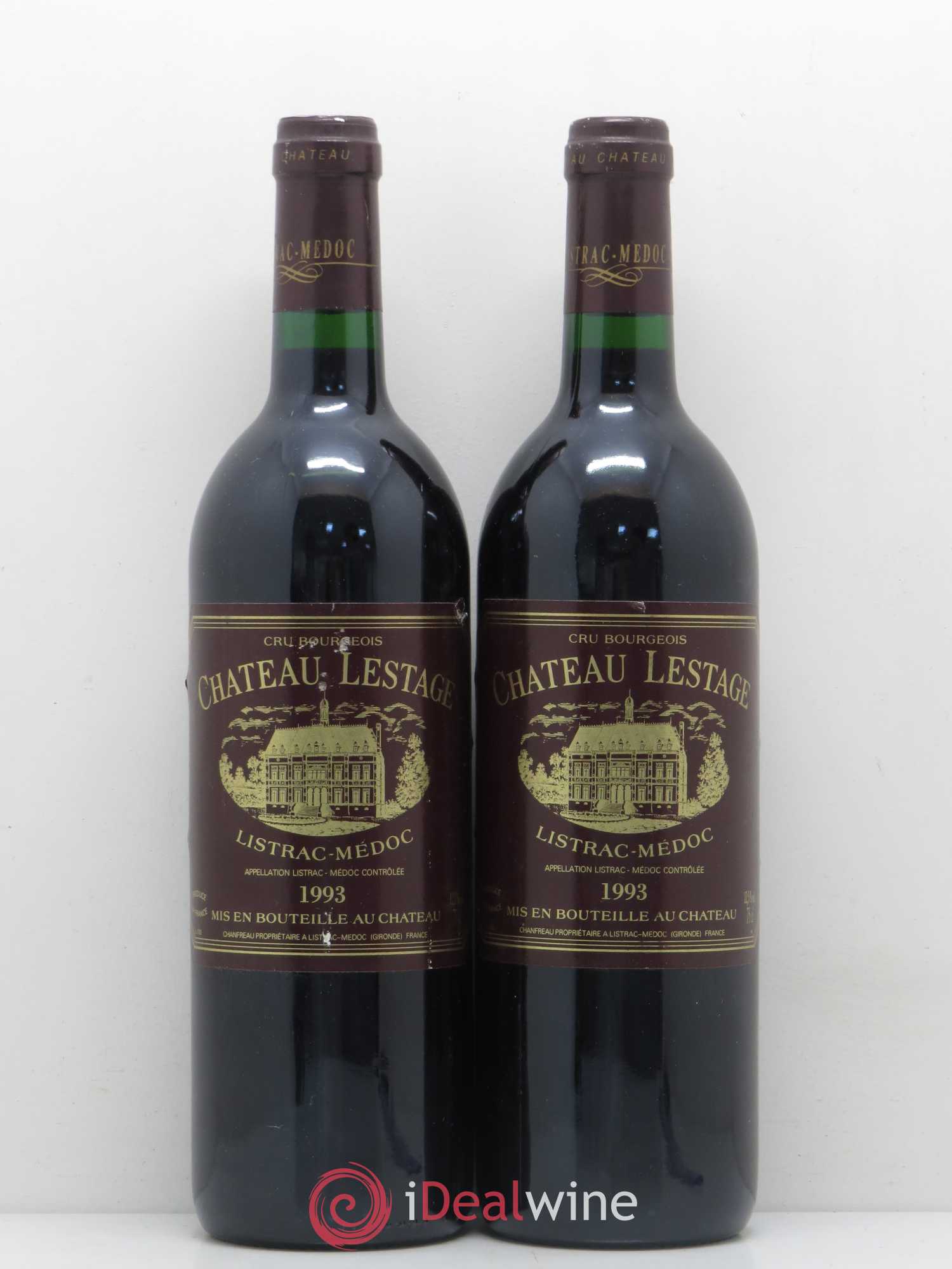 Château Lestage Cru Bourgeois (sans prix de réserve) 1993 - Lot de 2 bouteilles - 0