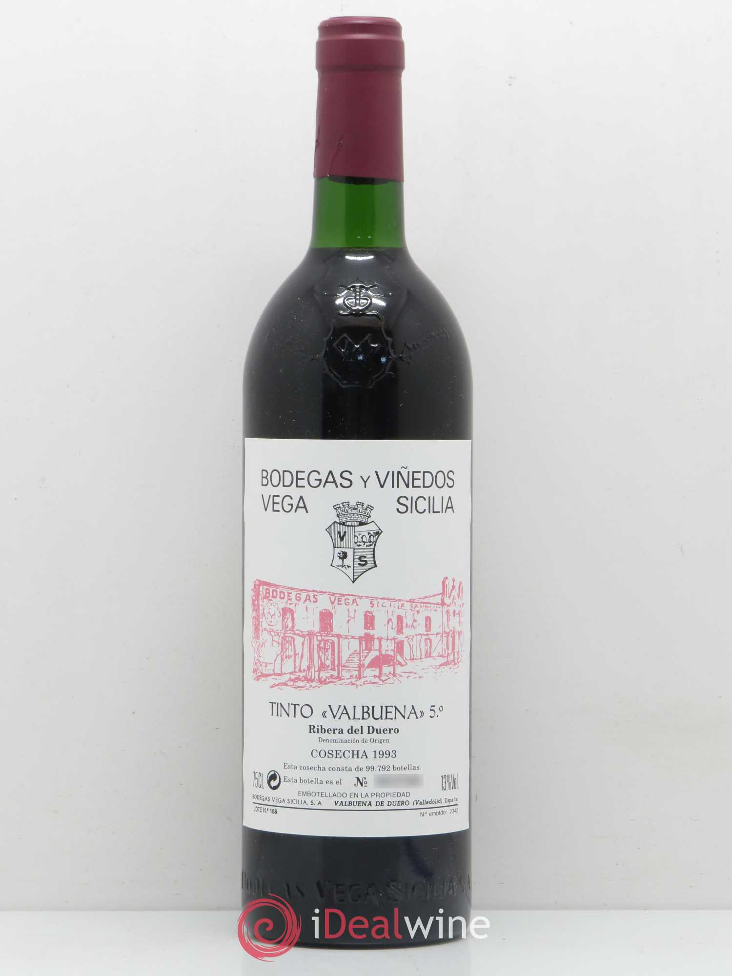 Ribera Del Duero DO Vega Sicilia Valbuena 5 ano Famille Alvarez 1993 - Lot de 1 bouteille - 0