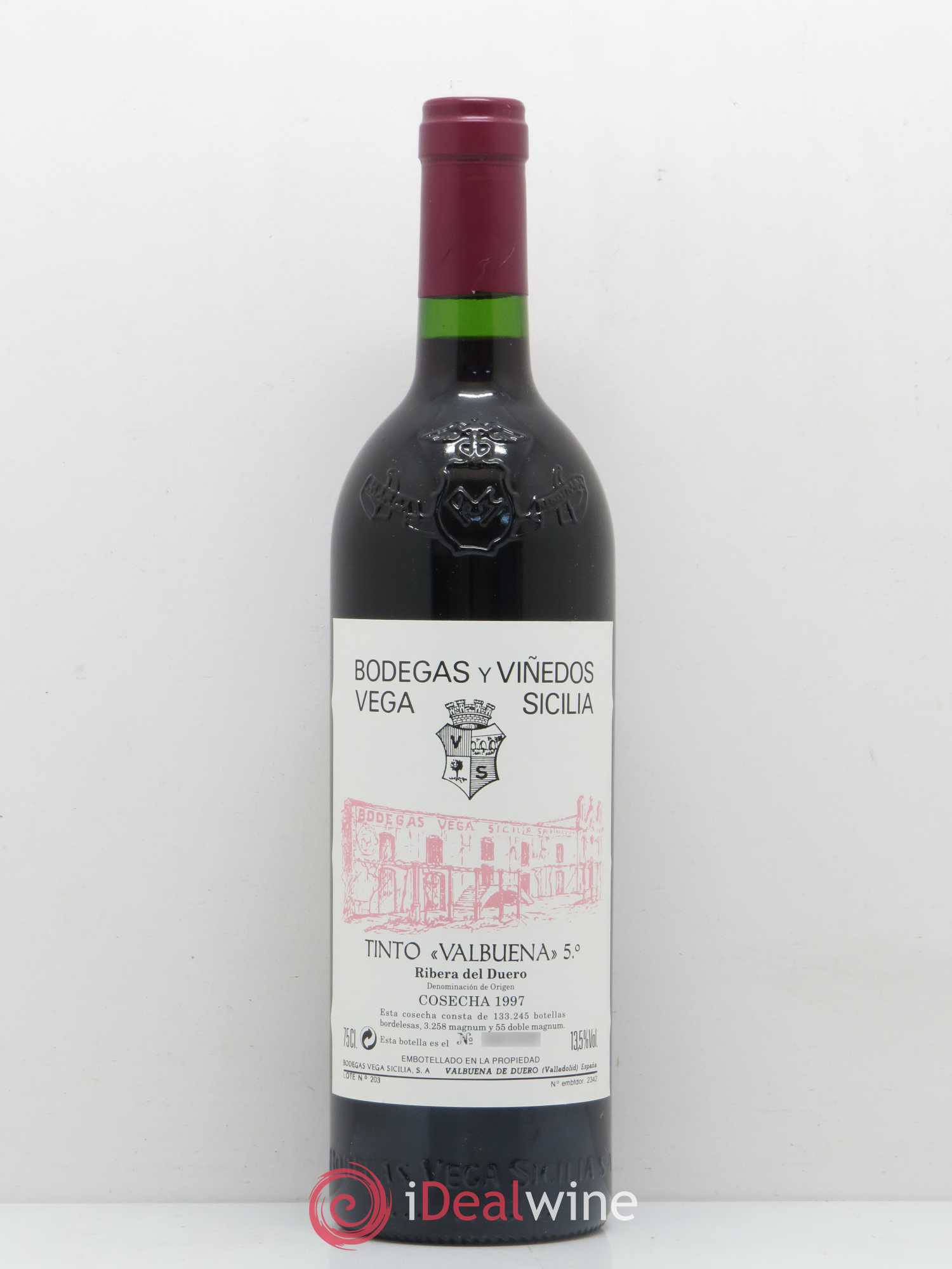 Ribera Del Duero DO Vega Sicilia Valbuena 5 ano Famille Alvarez 1997 - Lot de 1 bouteille - 0