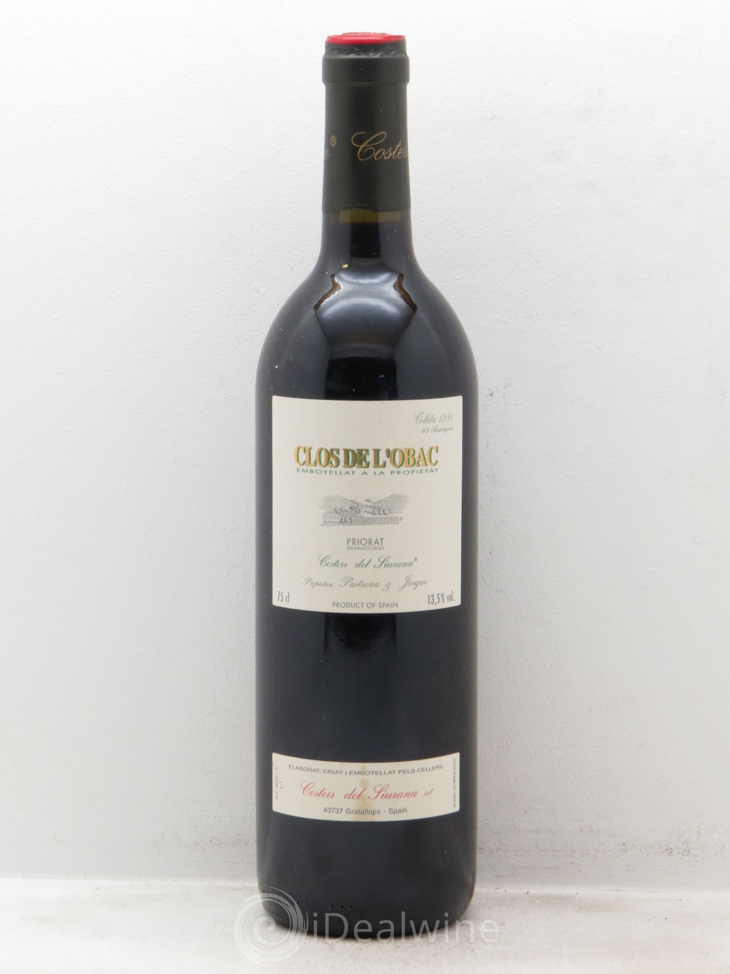 Priorat DOCA Clos de l'Obac Coster del Suriana 1998 - Posten von 1 Flasche - 0