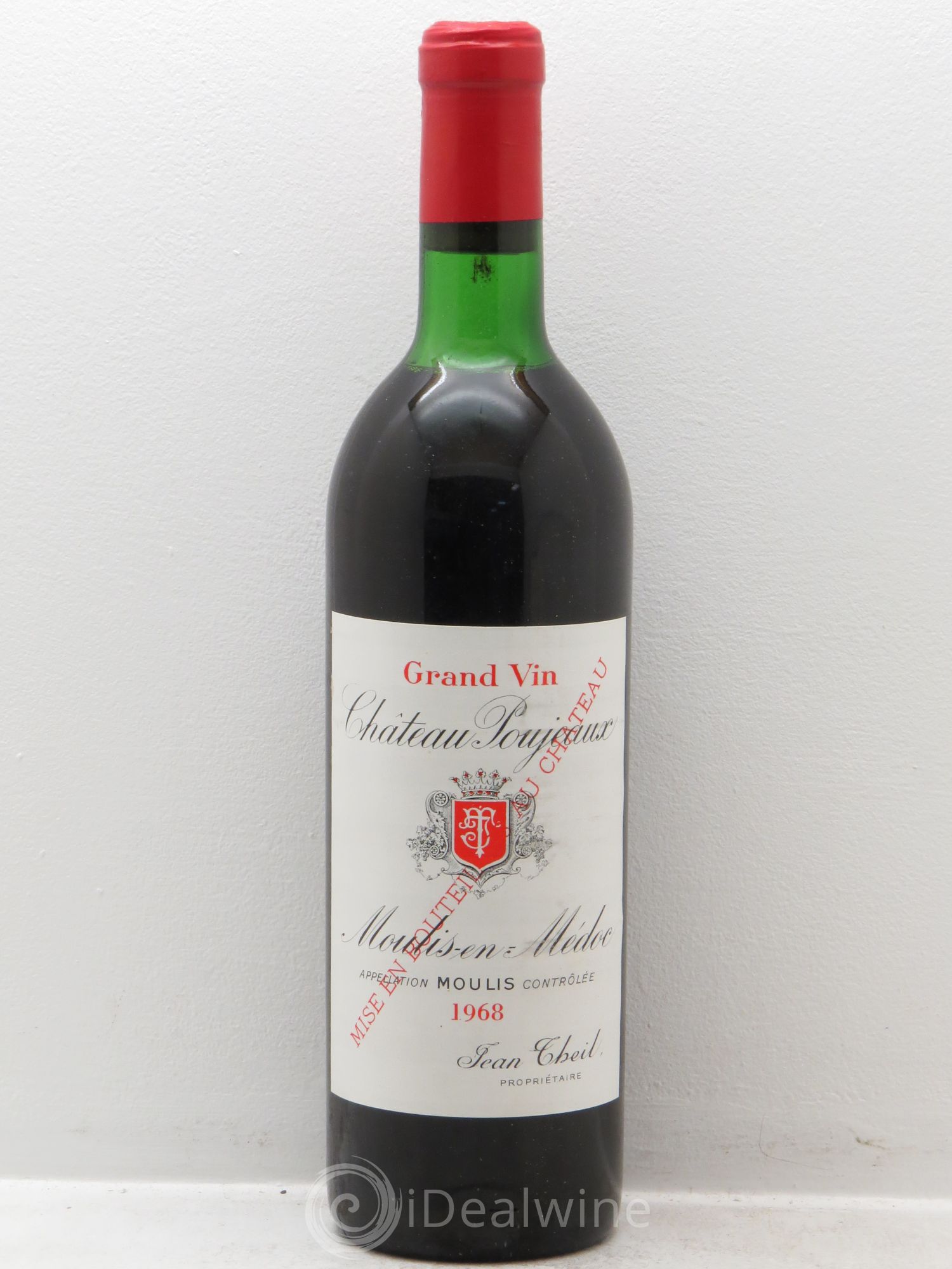 Château Poujeaux 1968 - Lot de 1 bouteille - 0