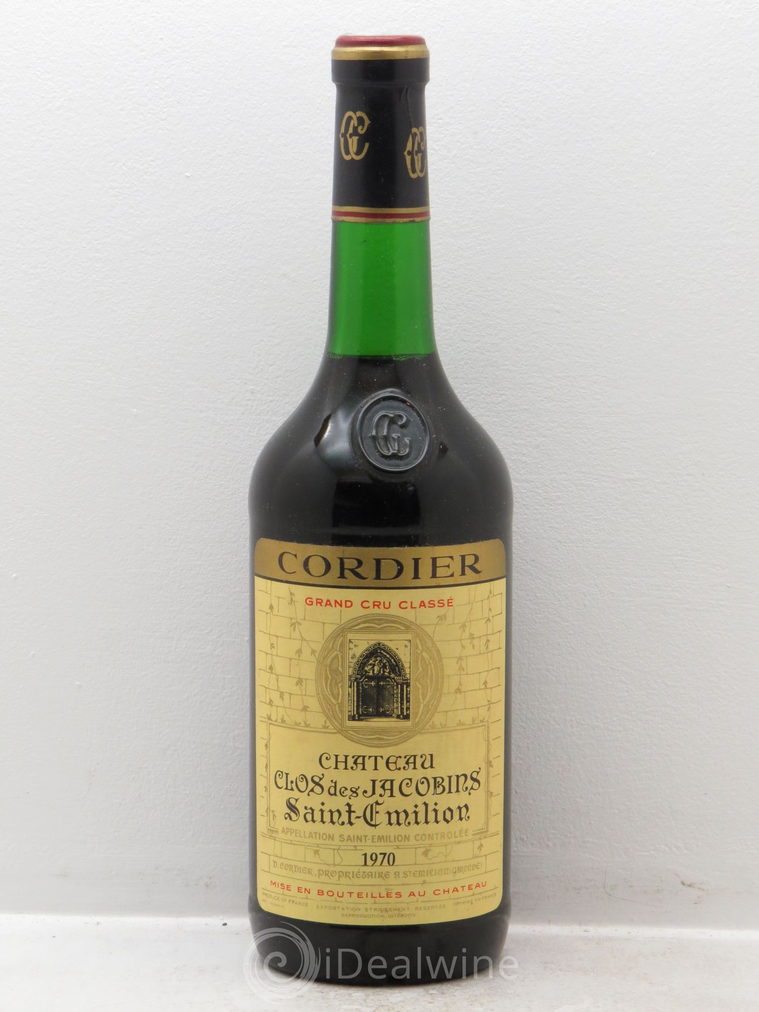 Château Clos des Jacobins Grand Cru Classé 1970 - Lot de 1 bouteille - 0