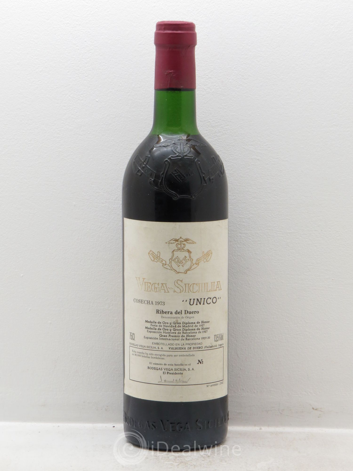Ribera Del Duero DO Vega Sicilia Unico Famille Alvarez 1973 - Lot de 1 bouteille - 0