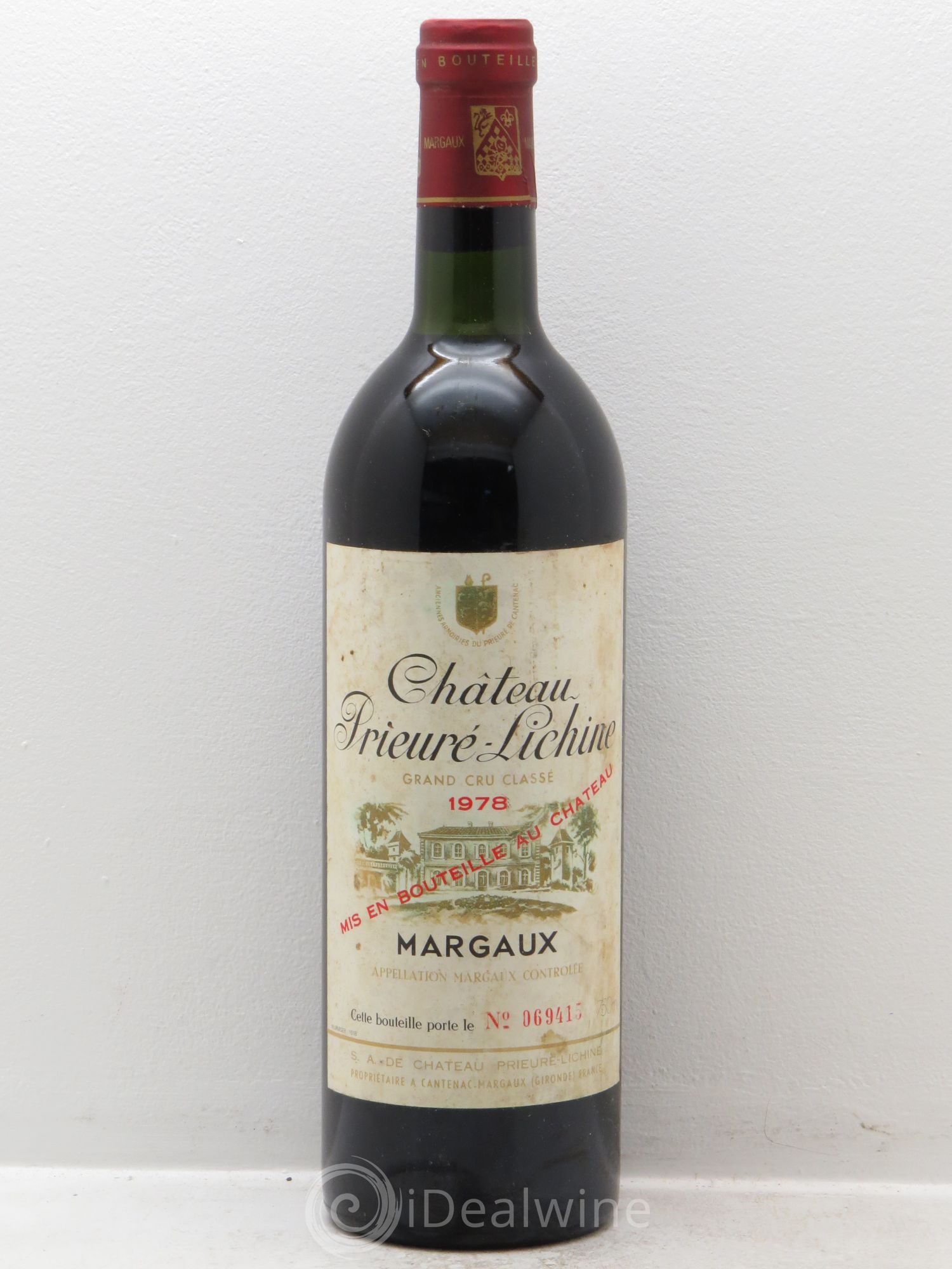 Château Prieuré Lichine 4ème Grand Cru Classé 1978 - Lot de 1 bouteille - 0