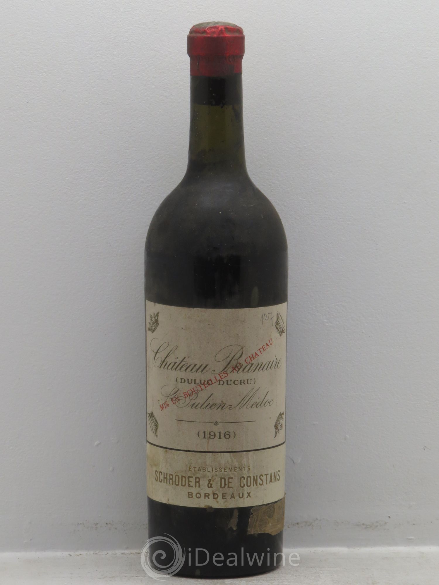 Château Branaire Ducru 4ème Grand Cru Classé 1916 - Lot de 1 bouteille - 0