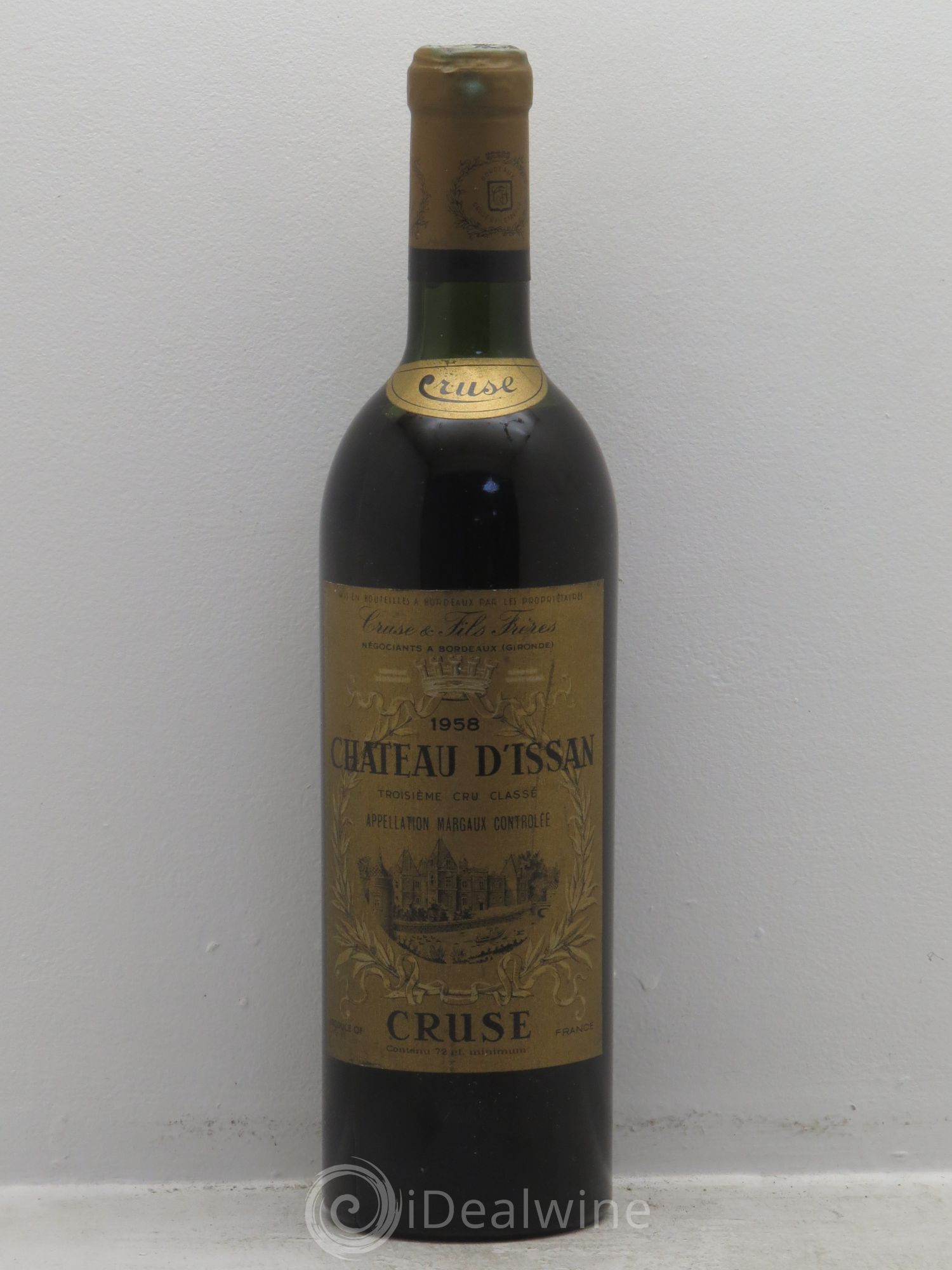 Château d'Issan 3ème Grand Cru Classé 1958 - Lot de 1 bouteille - 0