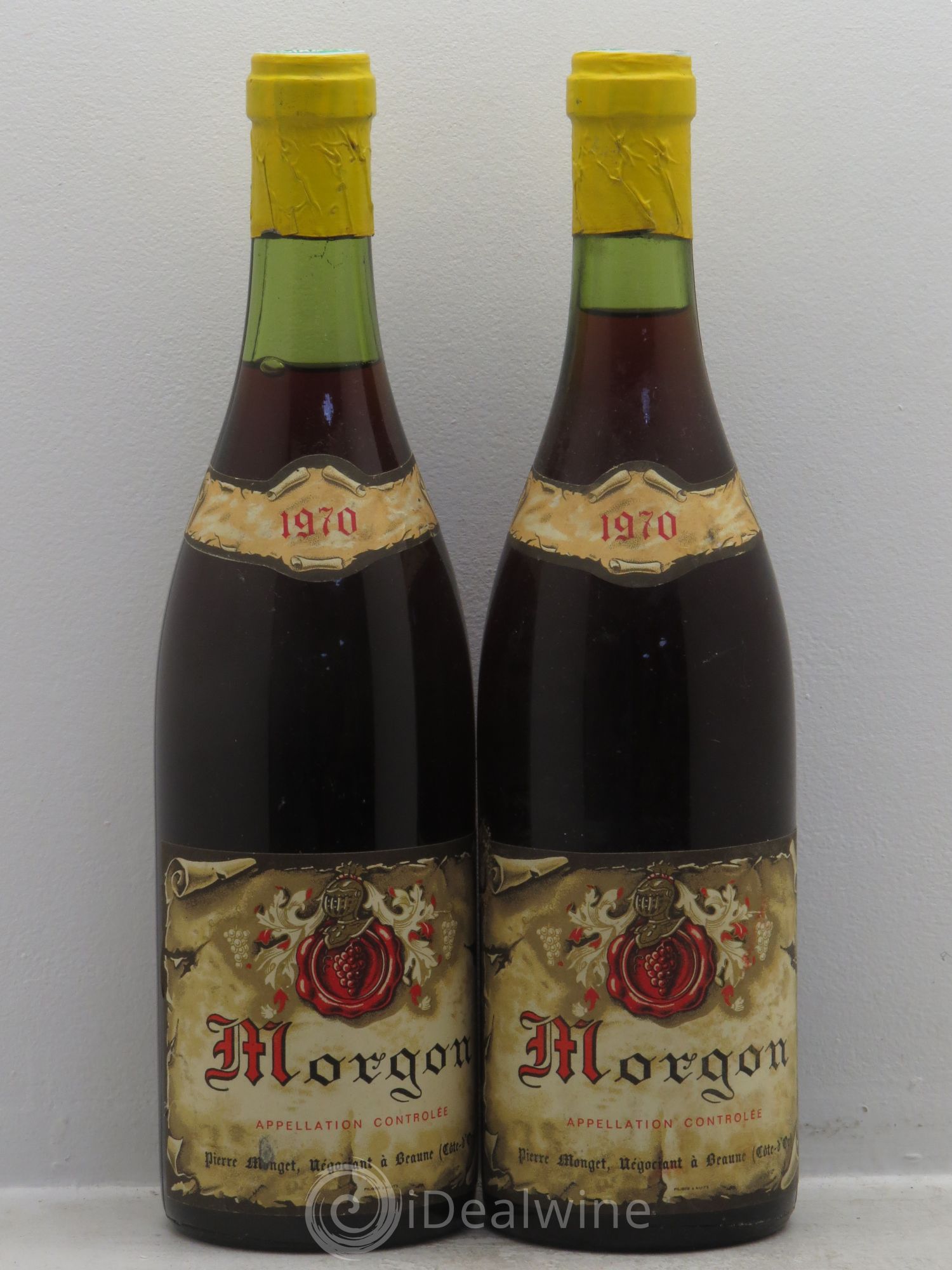 Morgon Pierre Monget Nég.(sans prix de réserve) 1970 - Posten von 2 Flaschen - 0