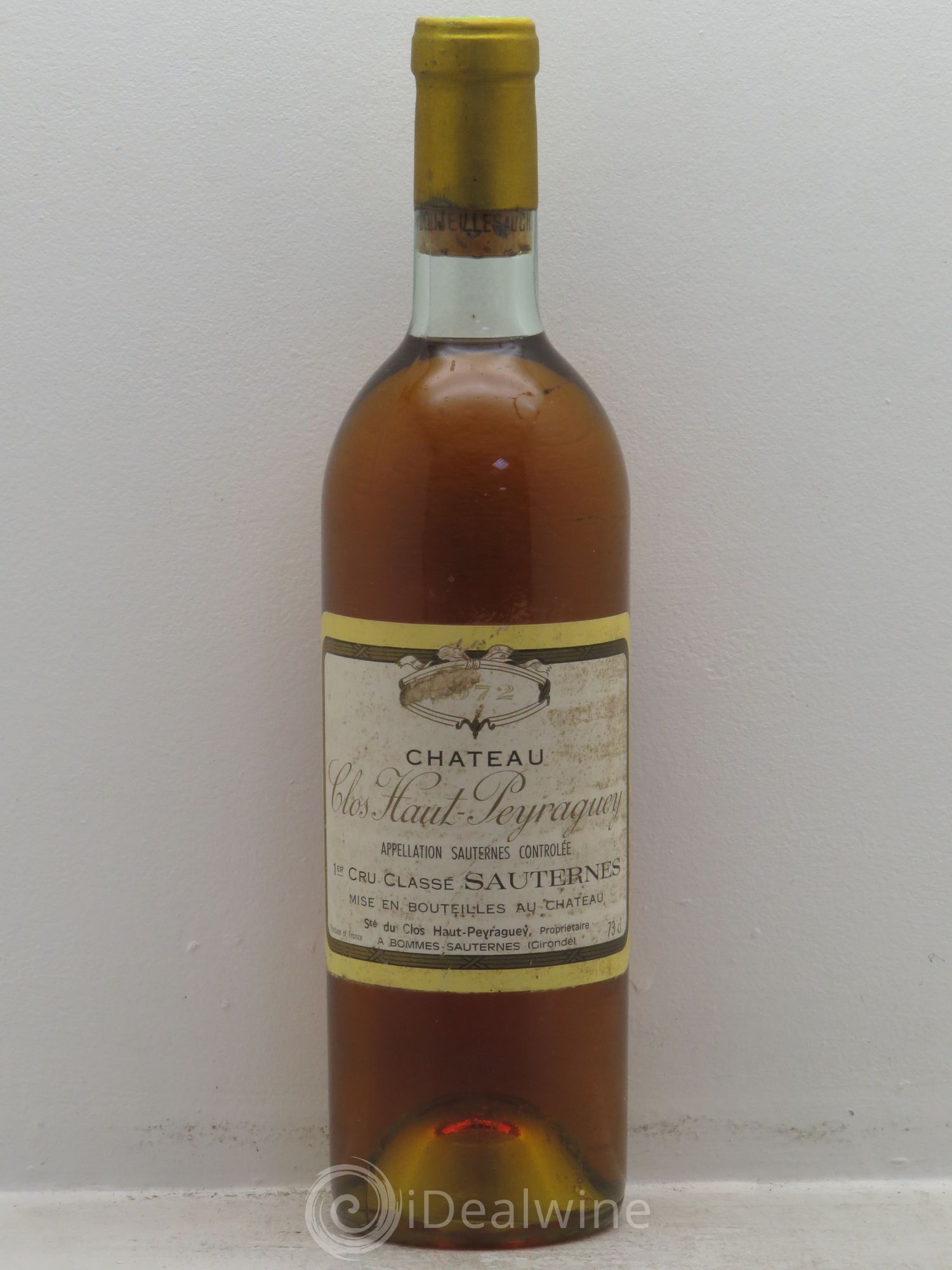 Clos Haut-Peyraguey 1er Grand Cru Classé 1972 - Lotto di 1 bottiglia - 0