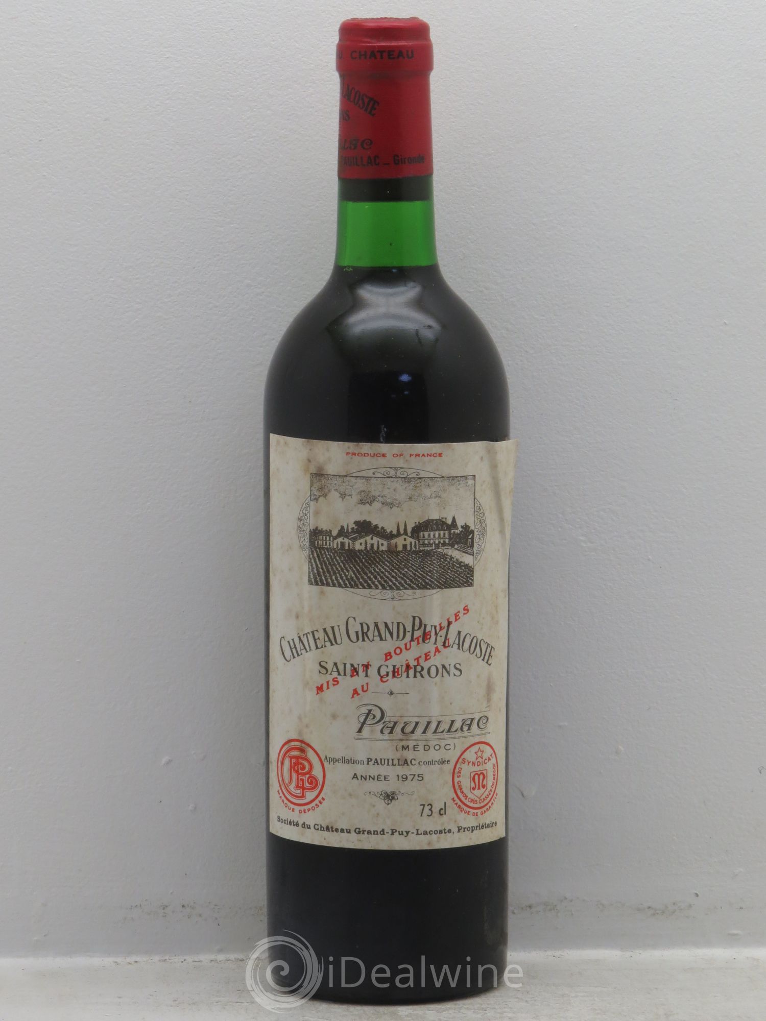 Château Grand Puy Lacoste 5ème Grand Cru Classé 1975 - Lot de 1 bouteille - 0
