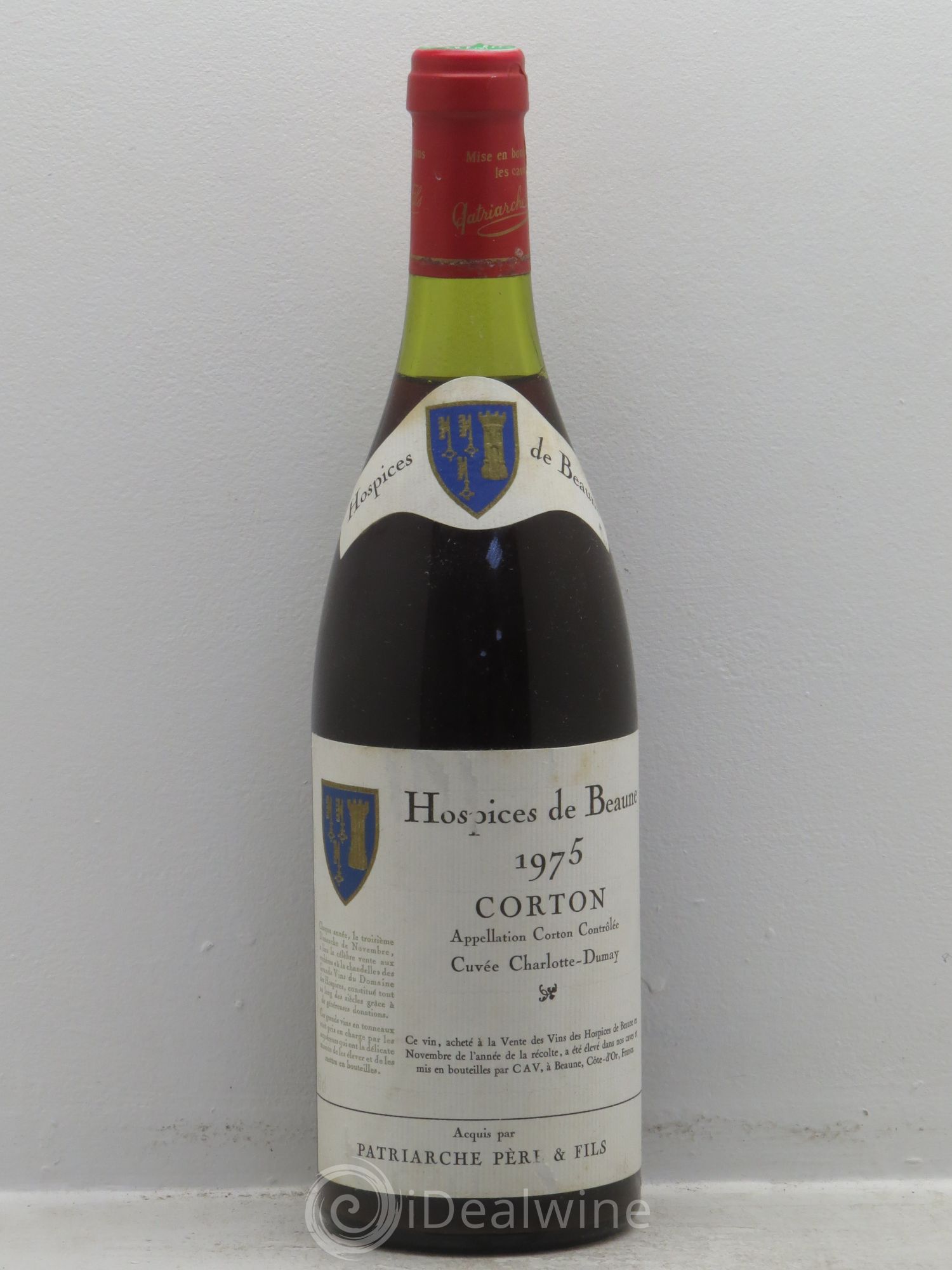 Corton Grand Cru Cuvée Charlotte Dumay - Patriarche P&F 1975 - Posten von 1 Flasche - 0