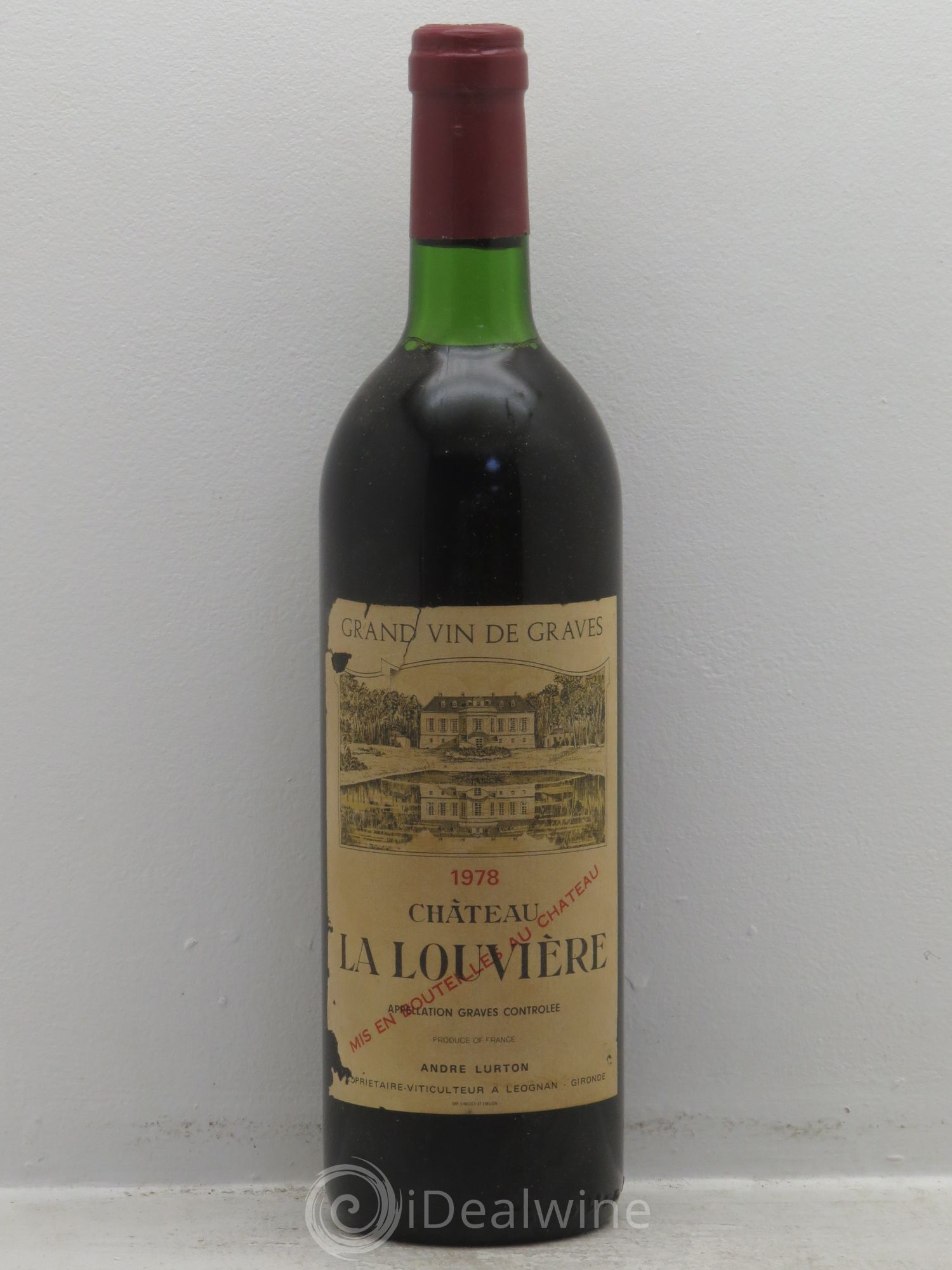 Château la Louvière 1978 - Lot de 1 bouteille - 0