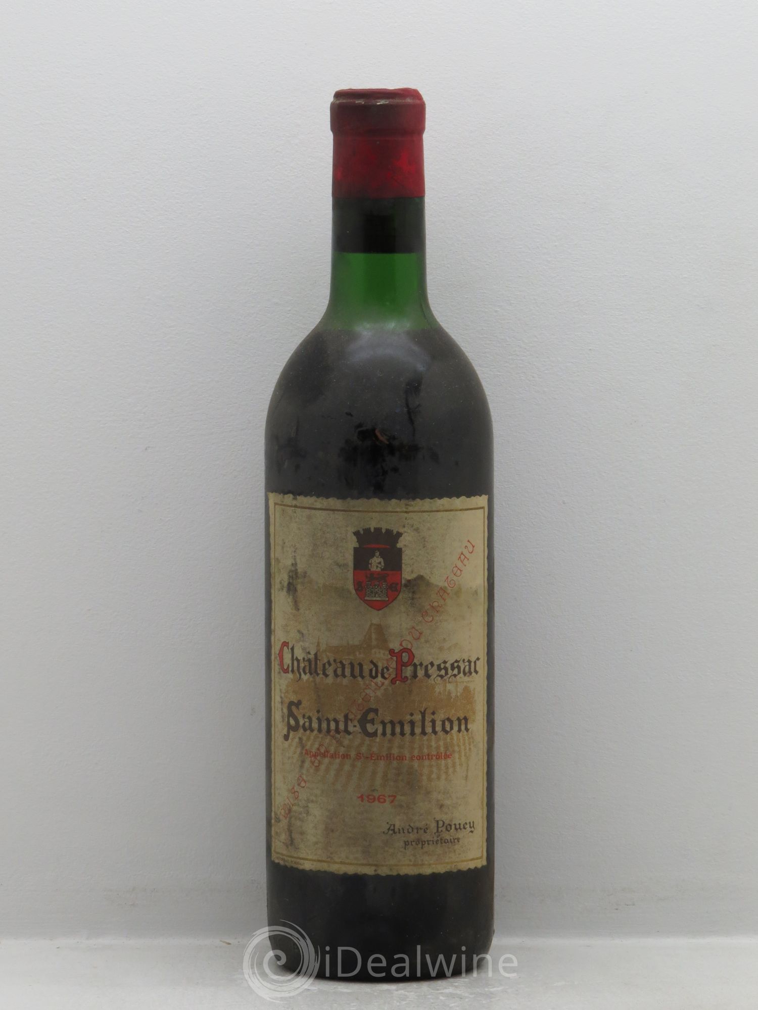 Château de Pressac Grand Cru Classé 1967 - Lot de 1 bouteille - 0