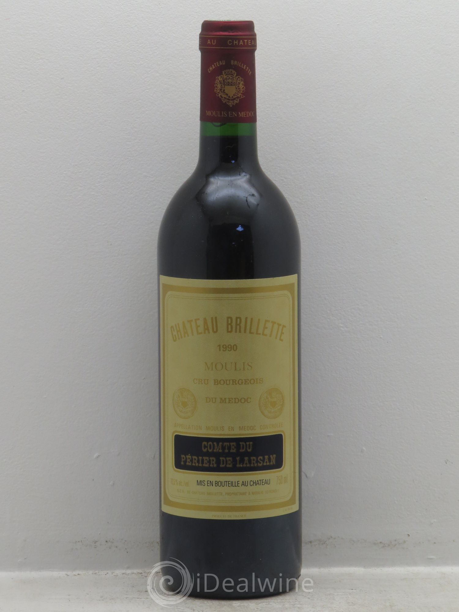 Château Brillette Cru Bourgeois 1990 - Lot de 1 bouteille - 0