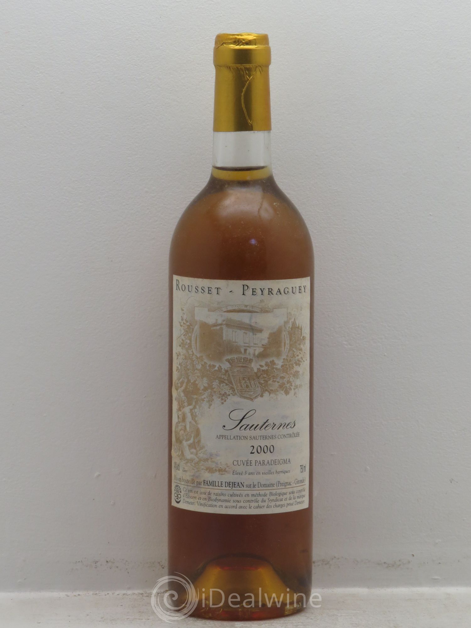 Sauternes Rousset Peyraguey Cuvée Paradeigma 2000 - Posten von 1 Flasche - 0