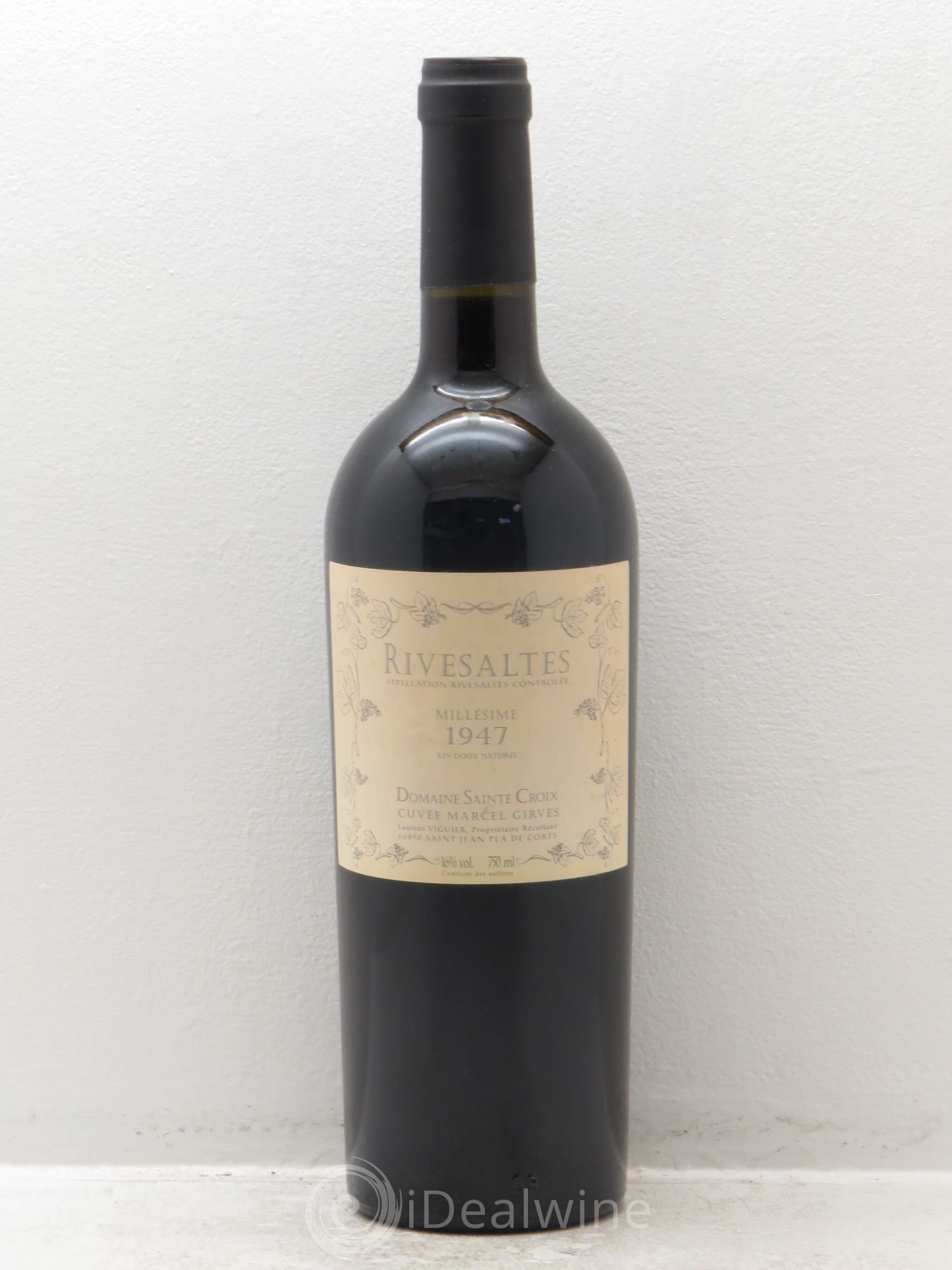 Rivesaltes Cuvée Marcel Girves Domaine Sainte Croix 1947 - Posten von 1 Flasche - 0