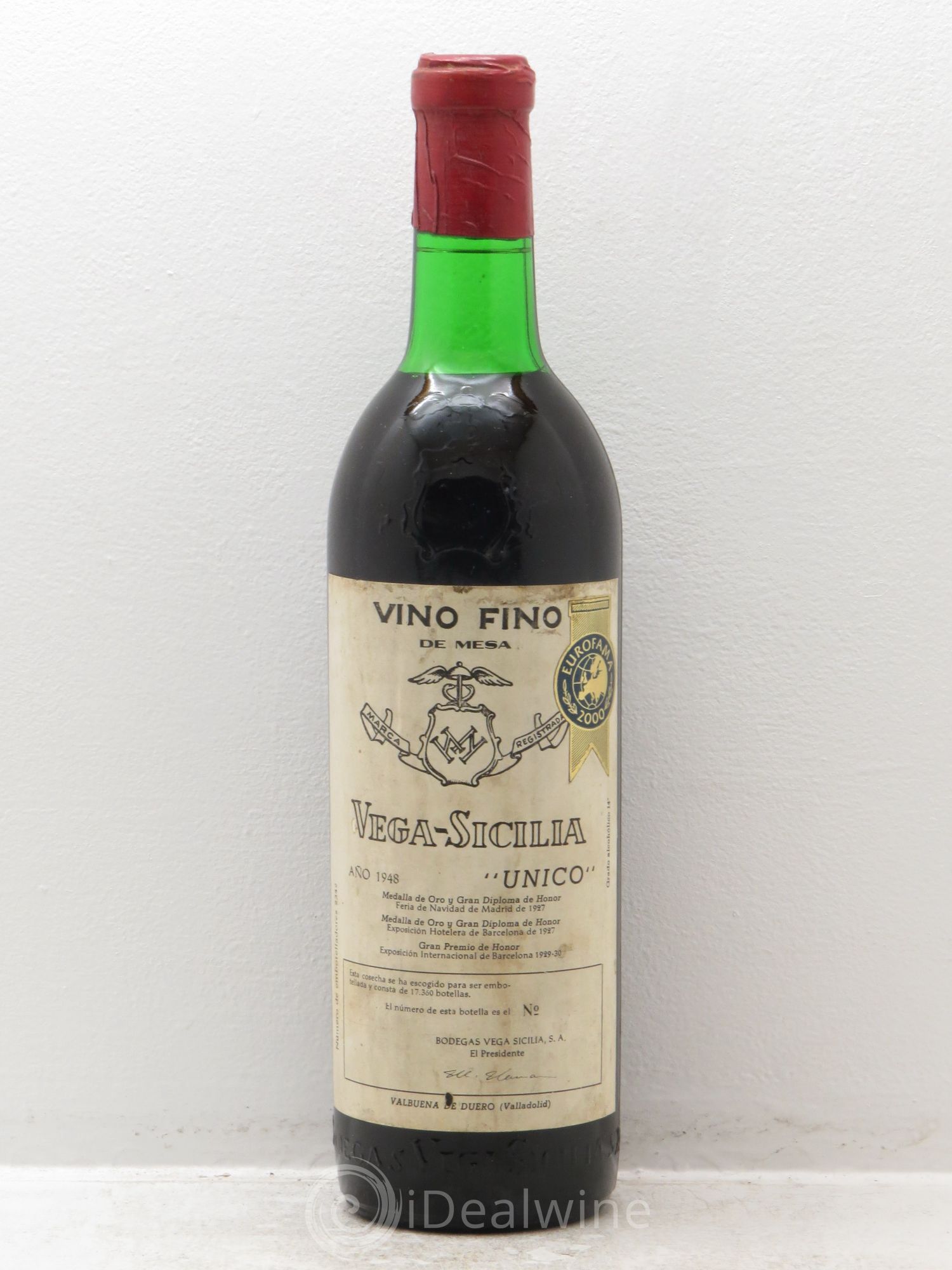 Ribera Del Duero DO Vega Sicilia Unico Famille Alvarez 1948 - Lot de 1 bouteille - 0