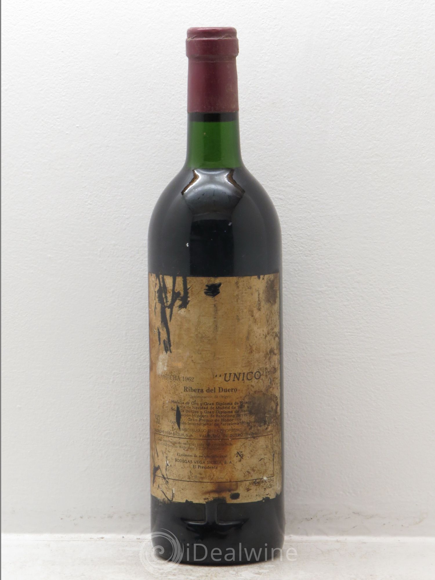 Ribera Del Duero DO Vega Sicilia Unico Famille Alvarez 1962 - Lot de 1 bouteille - 0