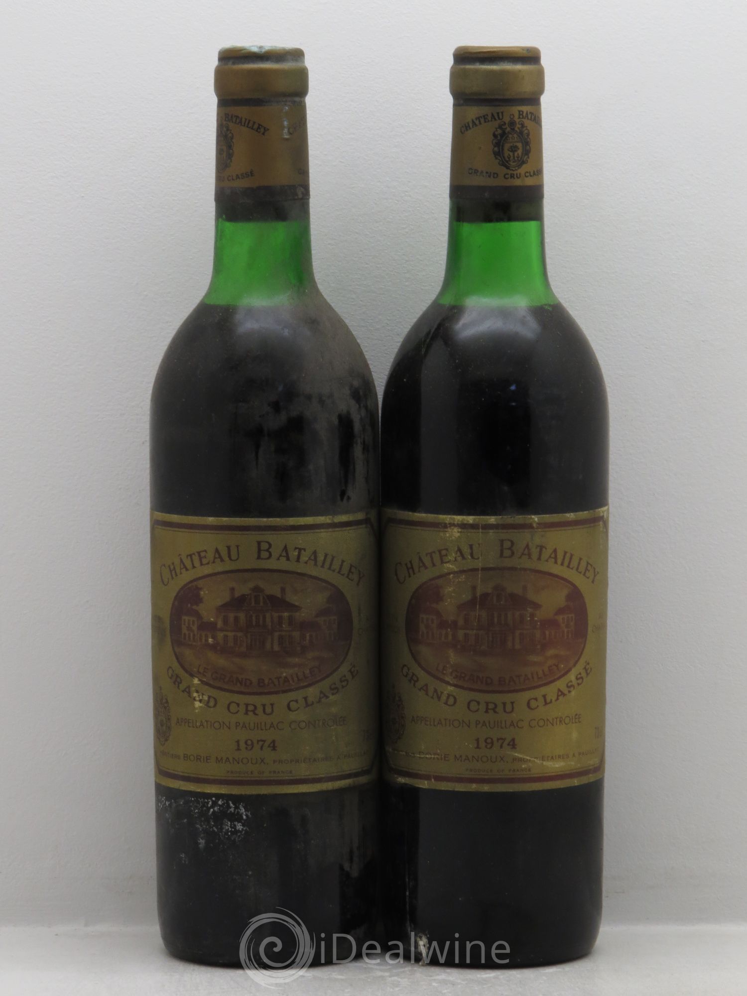 Château Batailley 5ème Grand Cru Classé 1974 - Lot de 2 bouteilles - 0