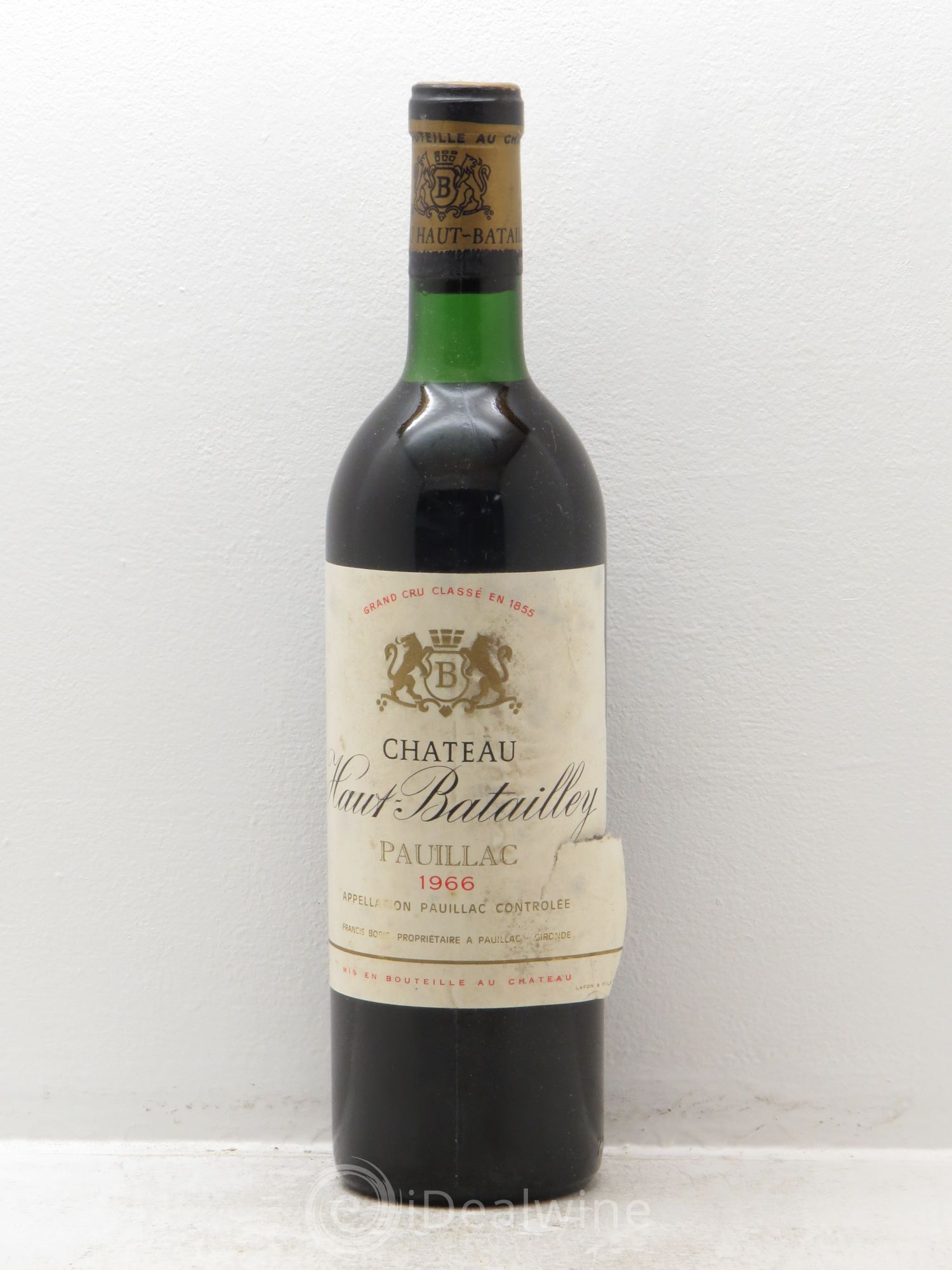 Château Haut Batailley 5ème Grand Cru Classé 1966 - Lot de 1 bouteille - 0