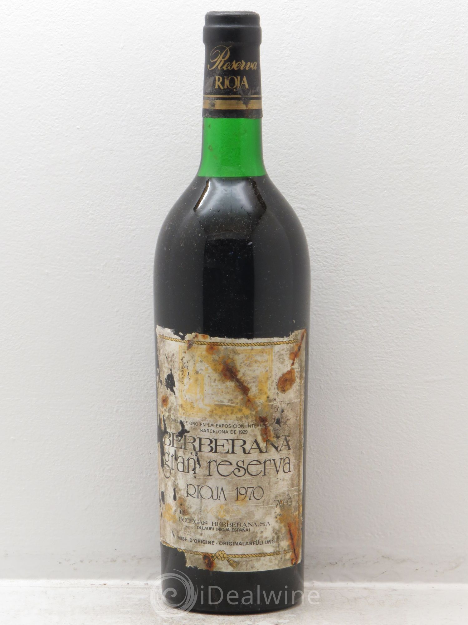 Rioja DOCA Berberana Gran Reserva 1970 - Lot de 1 bouteille - 0