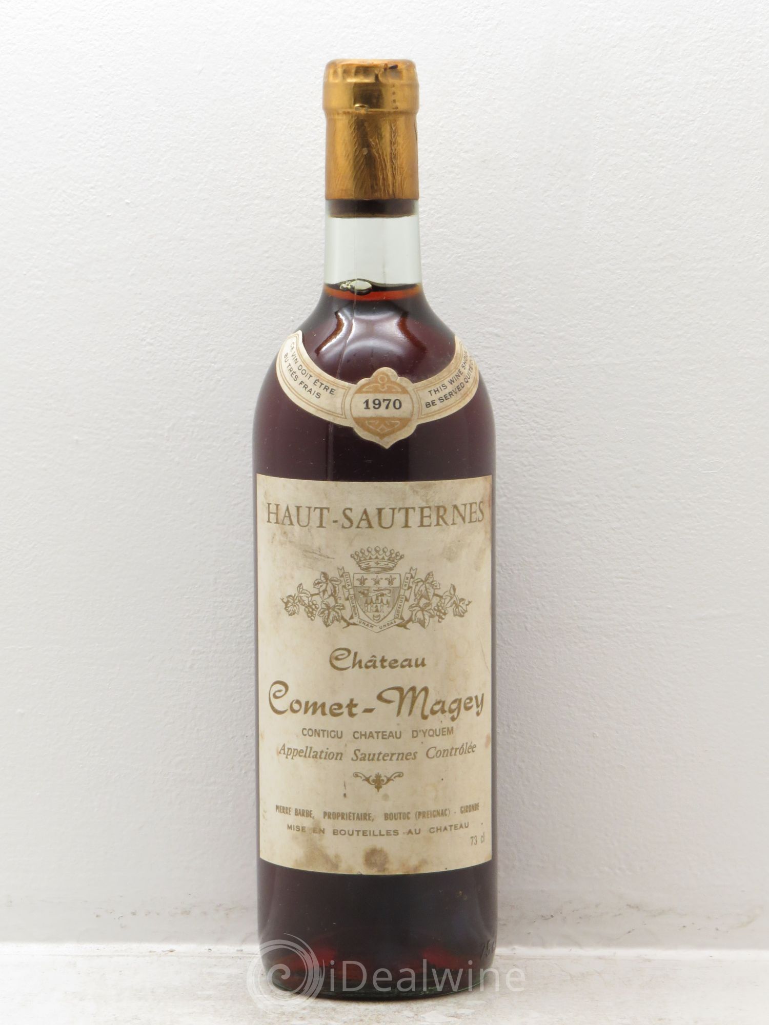 Sauternes Château Comet Magey 1970 - Posten von 1 Flasche - 0