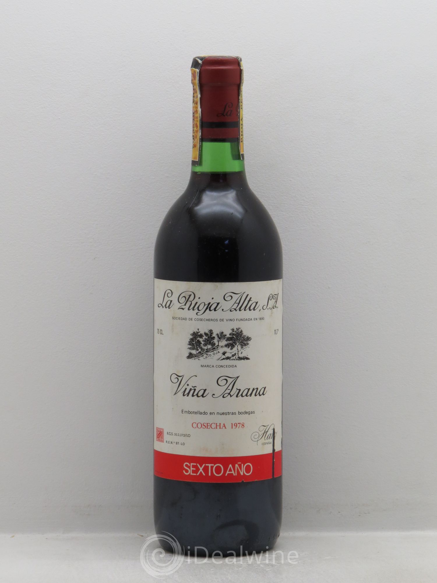 Rioja DOCA Vina Arana Sexto Ano la Rioja Alta 1978 - Lotto di 1 bottiglia - 0