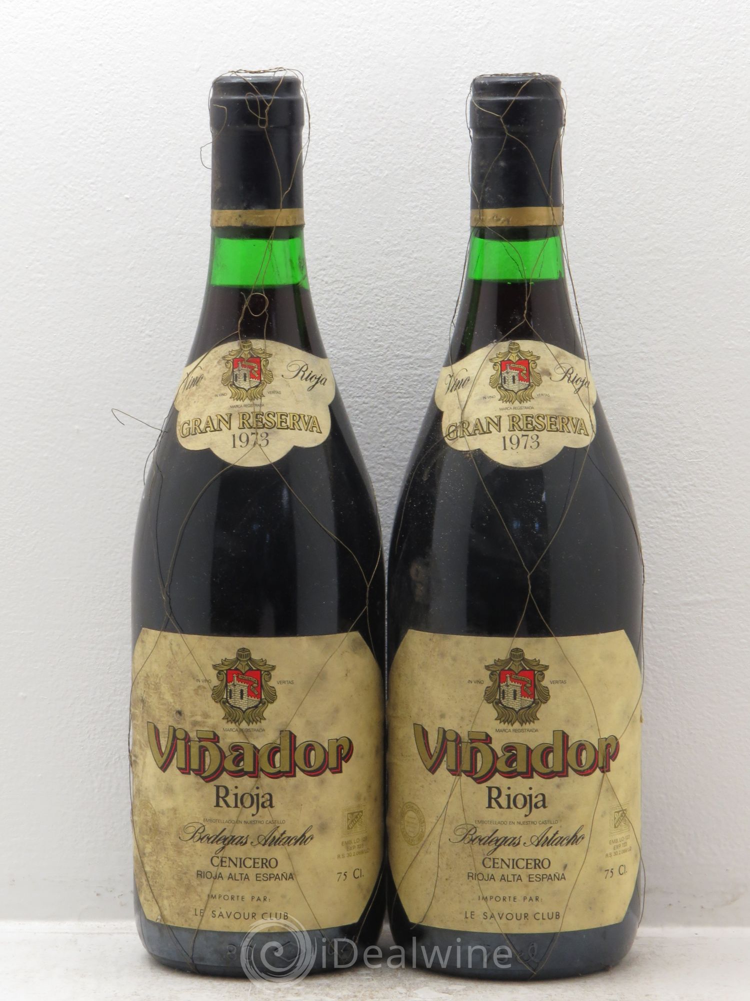 Rioja DOCA Bodegas Artacho Vinador Gran Reserva 1973 - Lot de 2 bouteilles - 0